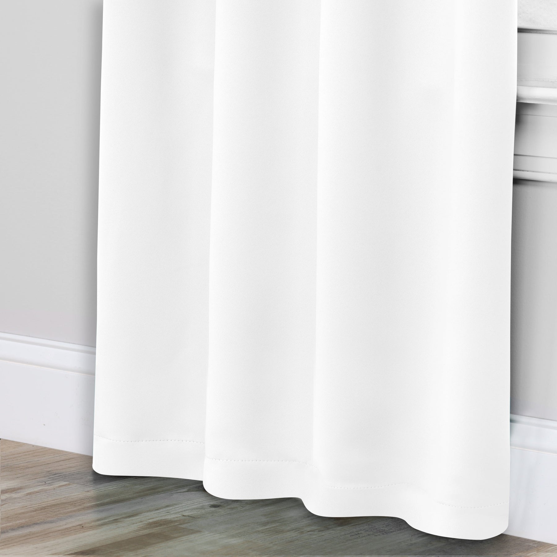 Solid Room Darkening Rod Pocket Blackout Curtain Panels, Set of 2