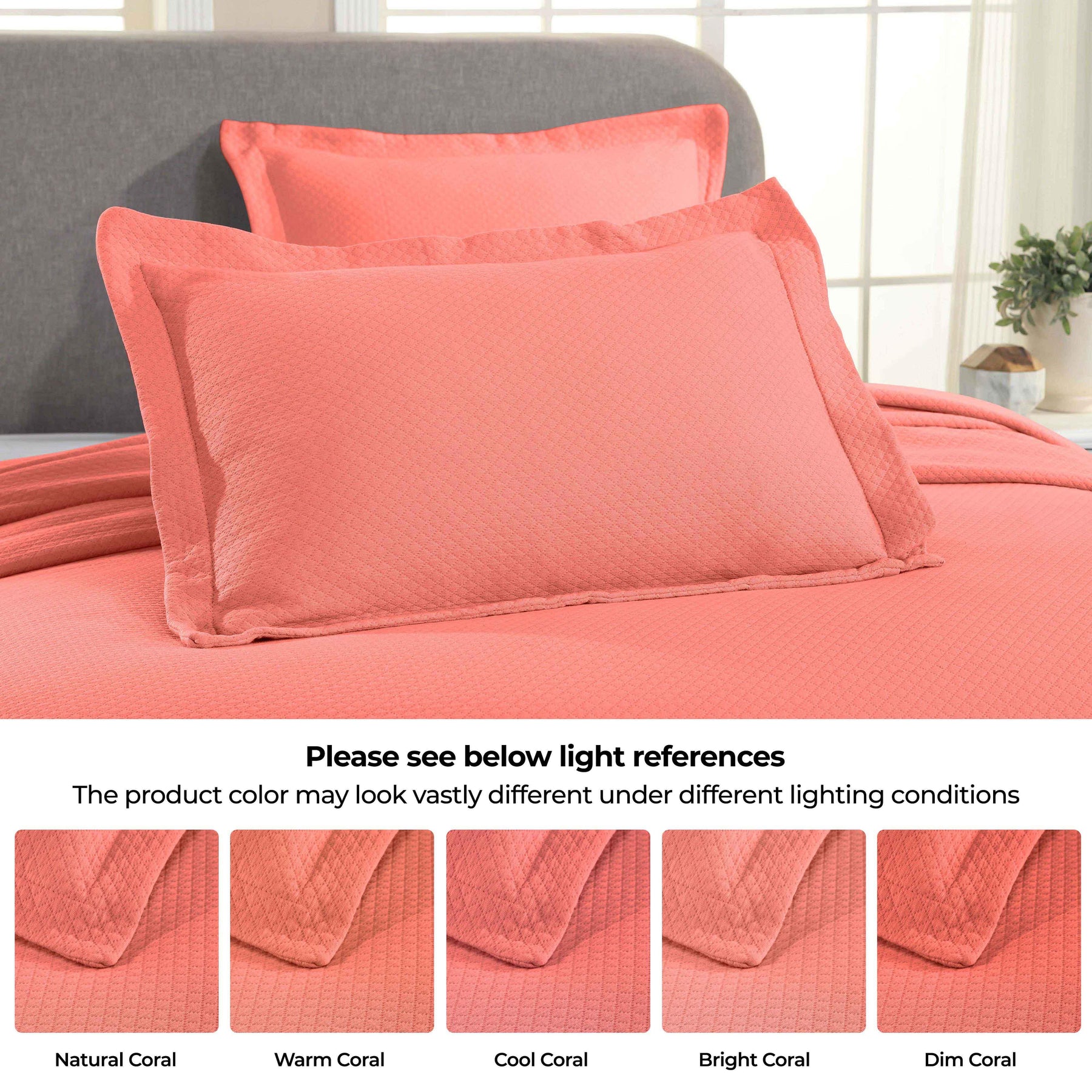 Solitaire Jacquard Matelassé Cotton Diamond Solitaire Bedspread Set