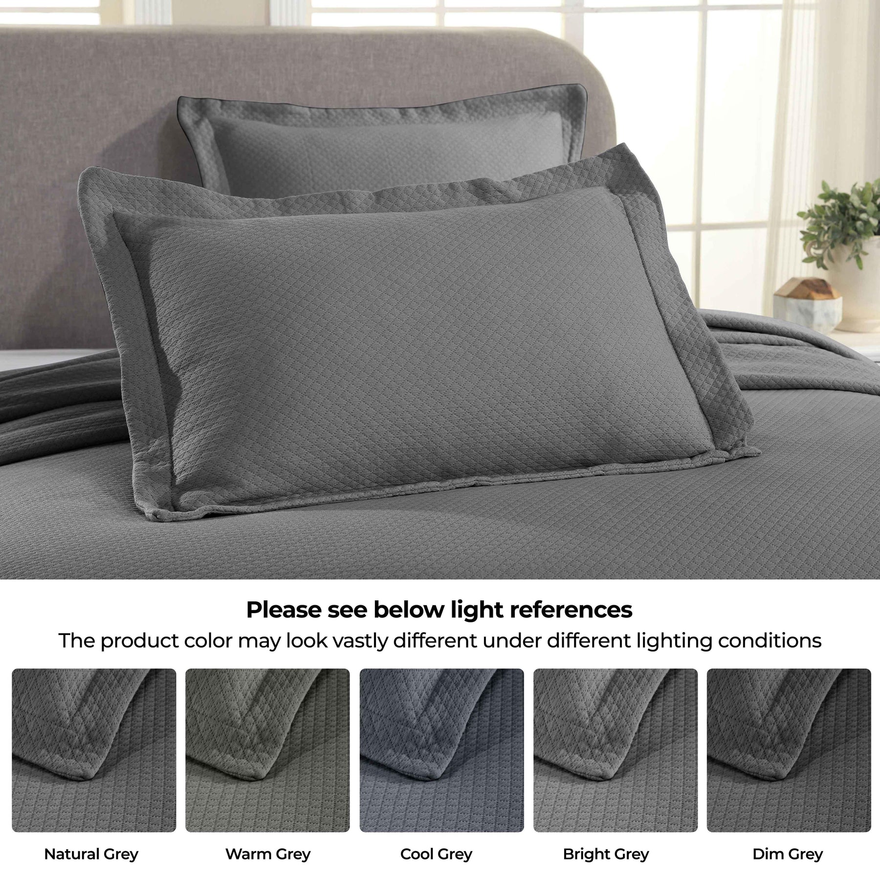 Solitaire Jacquard Matelassé Cotton Diamond Solitaire Bedspread Set