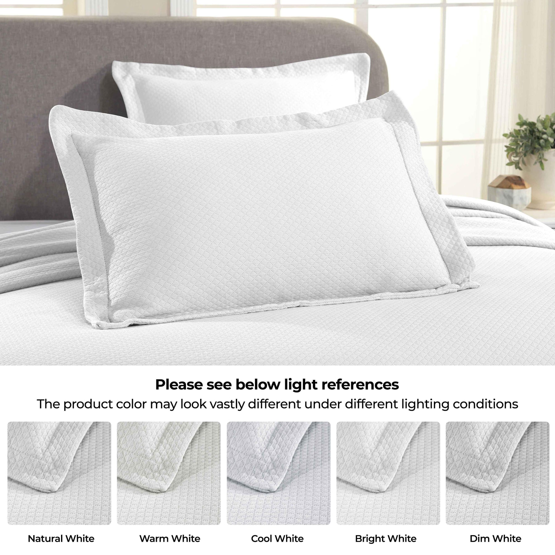 Solitaire Jacquard Matelassé Cotton Diamond Solitaire Bedspread Set