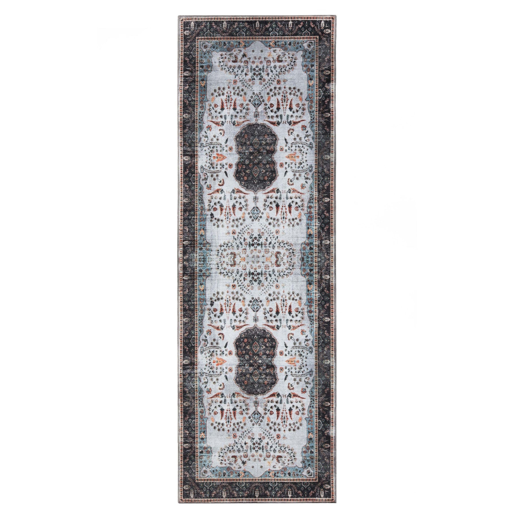 Sparrow Classic Medallion Washable Indoor Area Rug or Runner