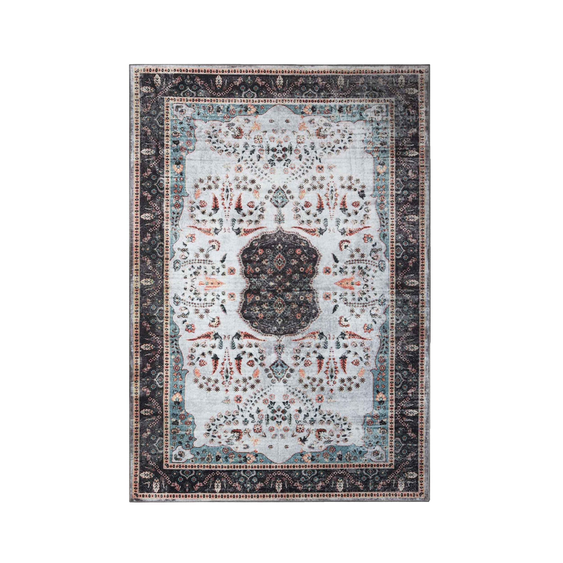 Sparrow Classic Medallion Washable Indoor Area Rug or Runner