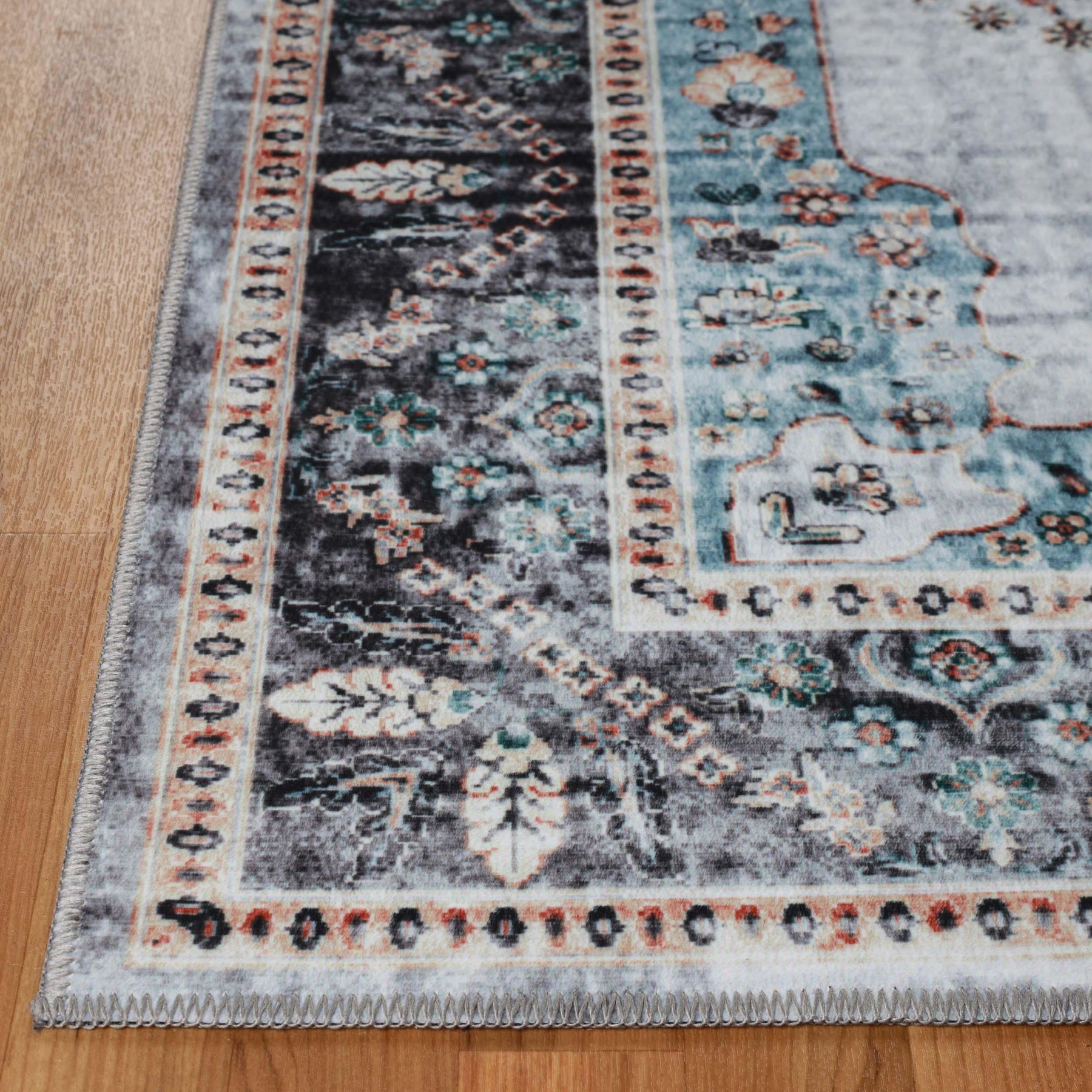 Sparrow Classic Medallion Washable Indoor Area Rug or Runner