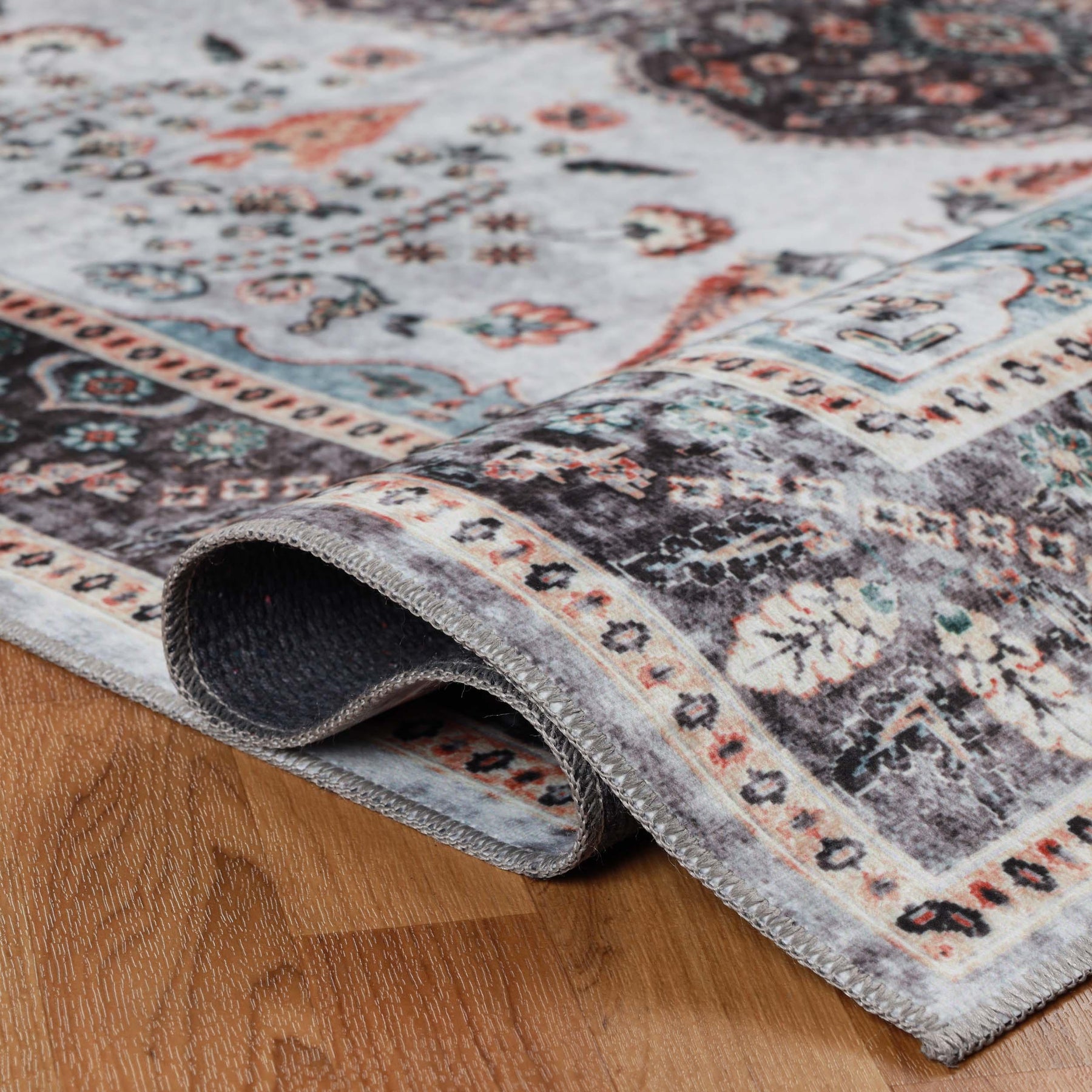 Sparrow Classic Medallion Washable Indoor Area Rug or Runner