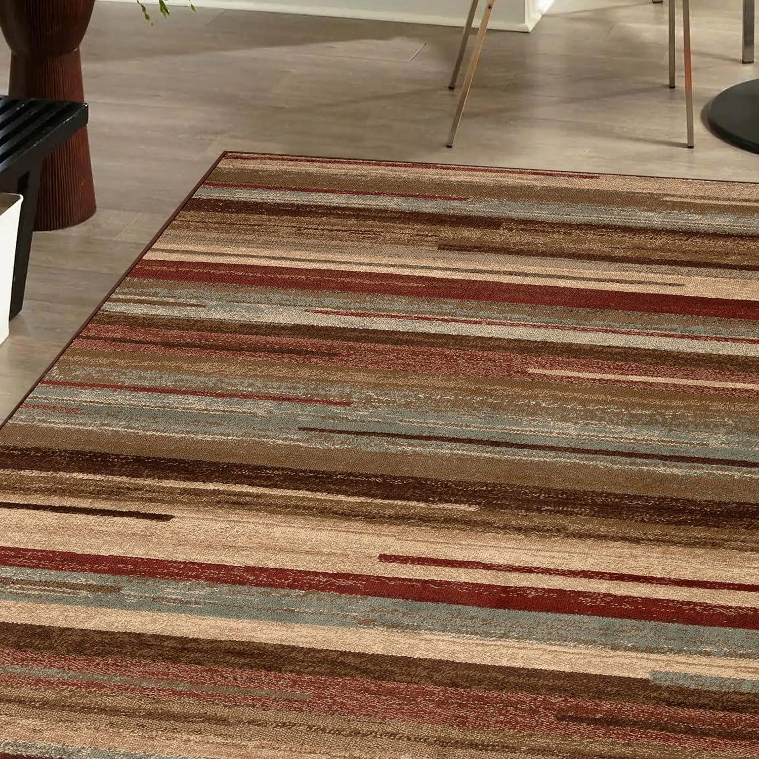 Stripes Abstract Lines Indoor Large Area Rugs or Runner Rug