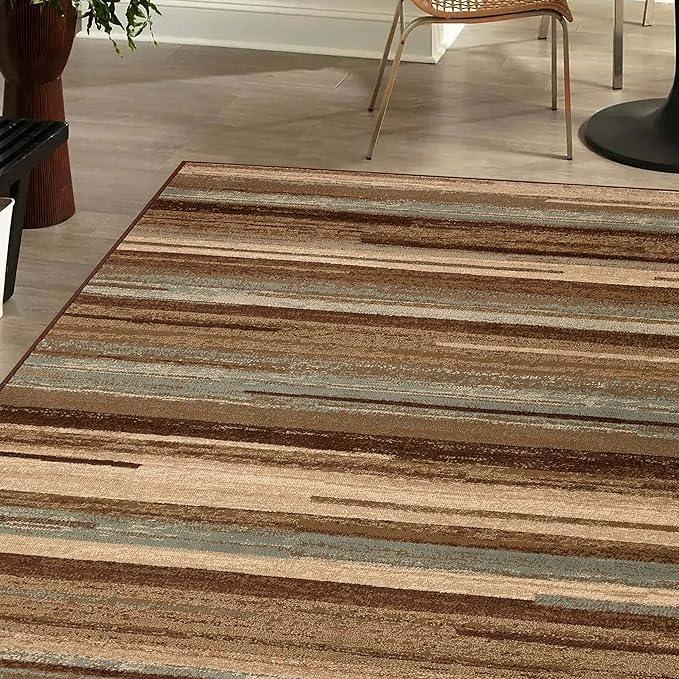 Stripes Abstract Lines Indoor Large Area Rugs or Runner Rug