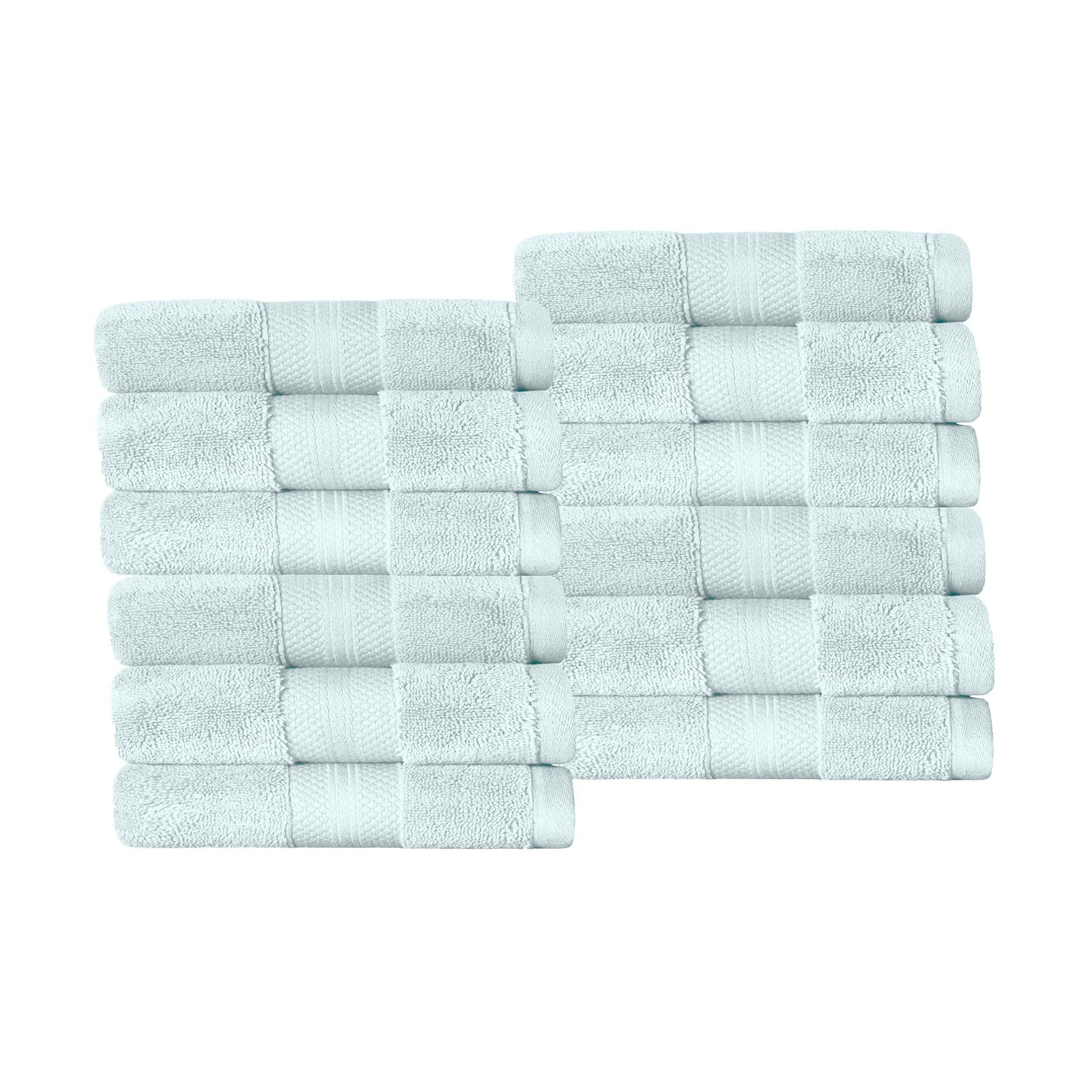 Superior Premium Turkish Cotton 12-Piece Face Towel Set