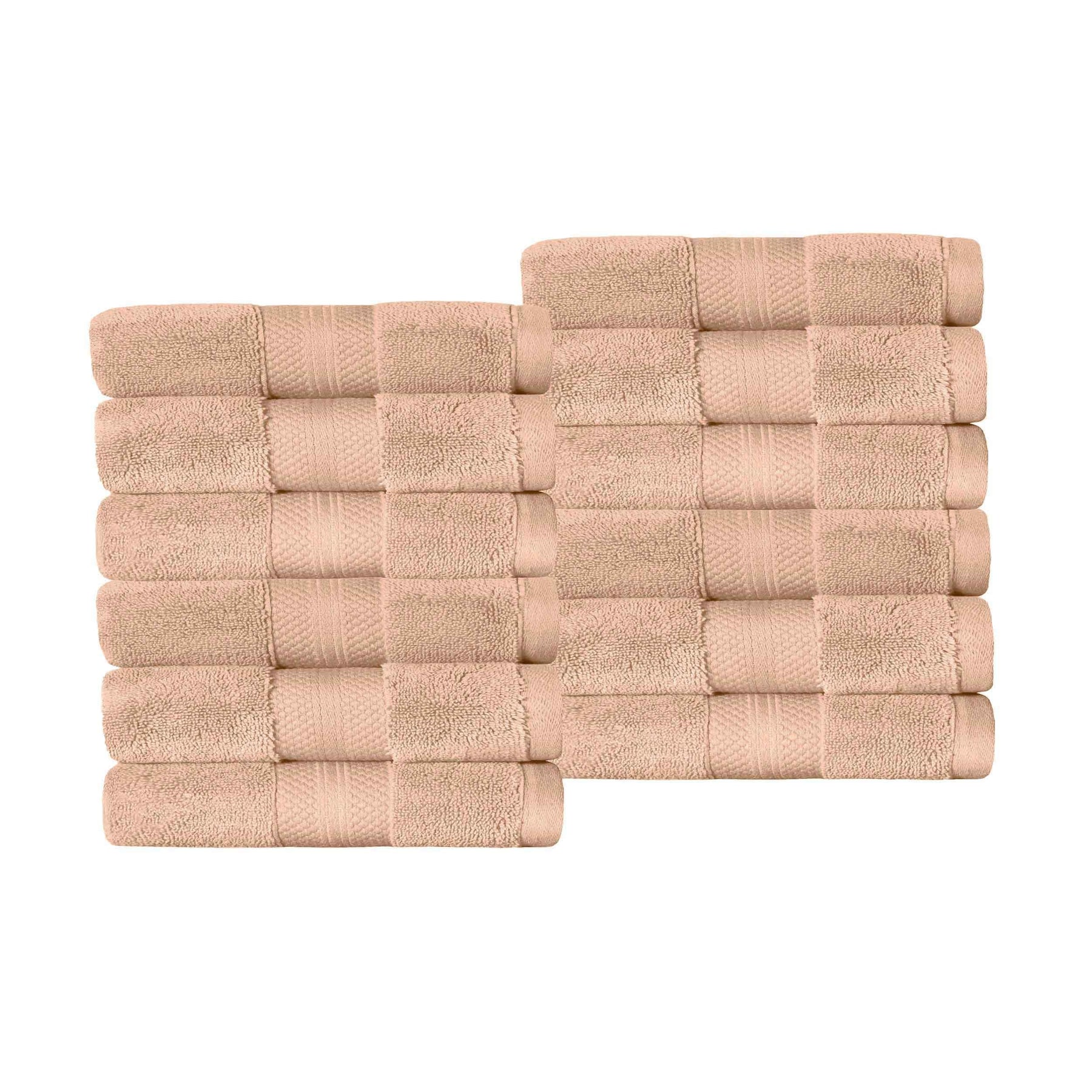 Superior Premium Turkish Cotton 12-Piece Face Towel Set