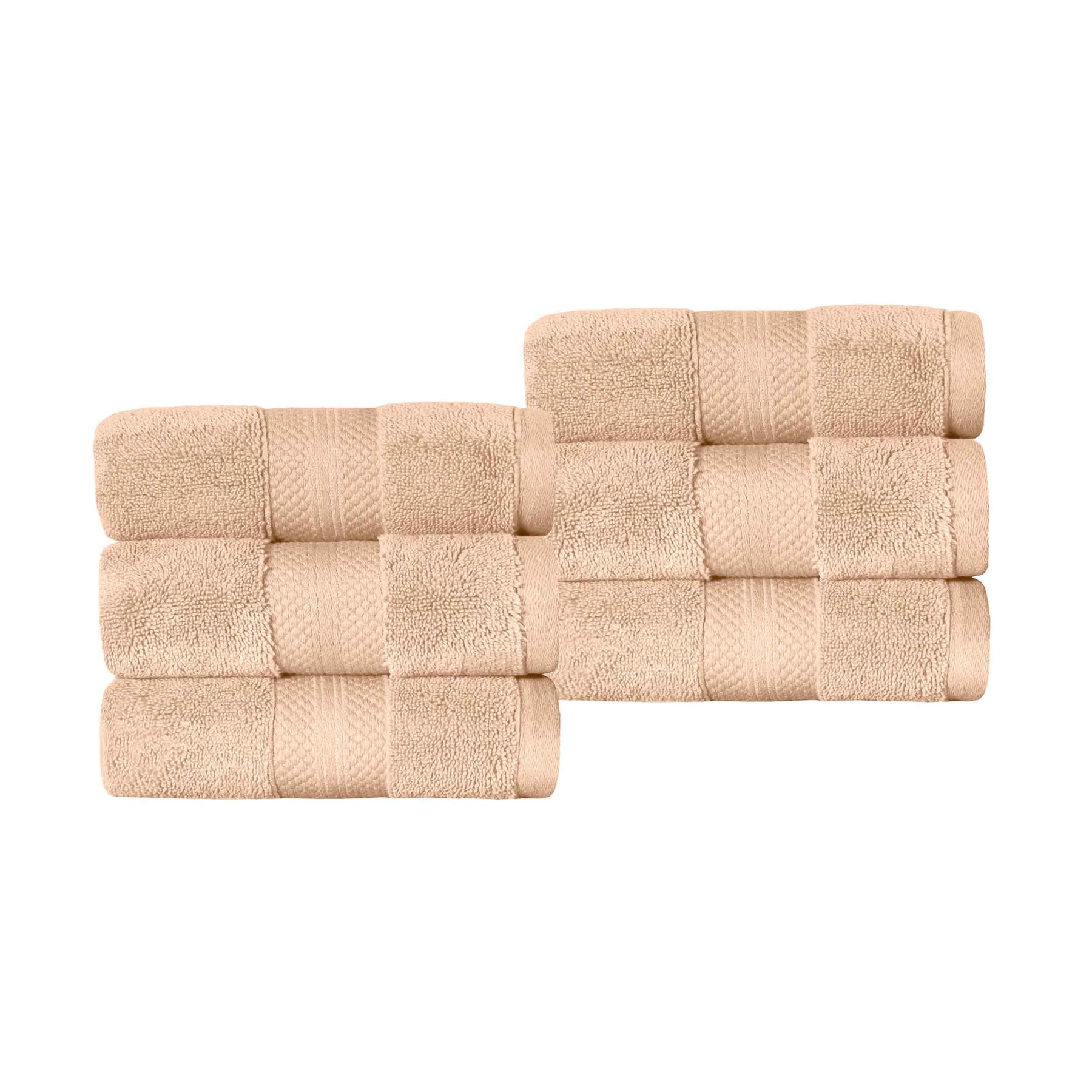 Superior Premium Turkish Cotton 6-Piece Hand Towel Set