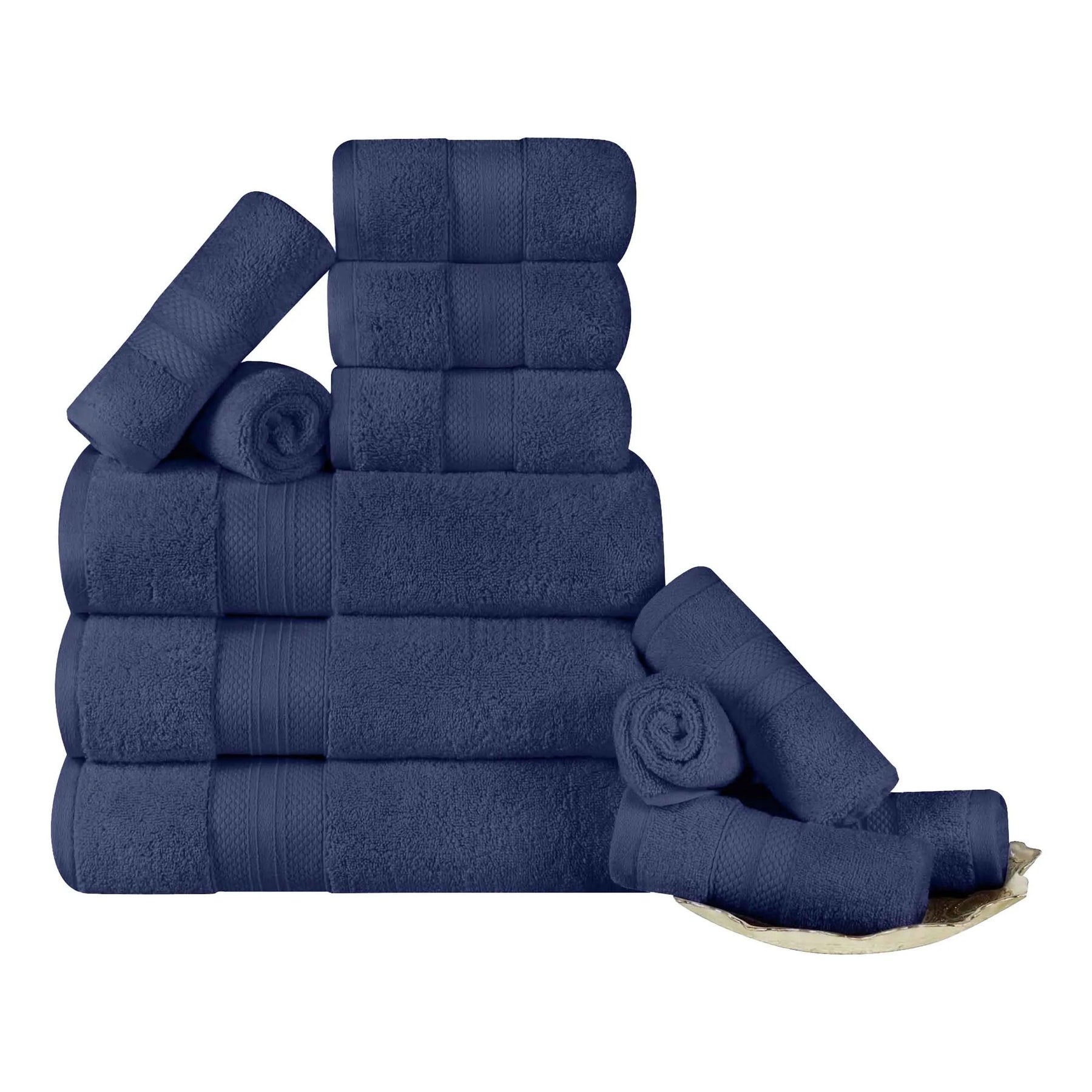 Superior Premium Turkish Cotton Assorted 12-Piece Towel Set