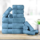 12 Piece Bath Towel Set Turkish Cotton Plush - Aria