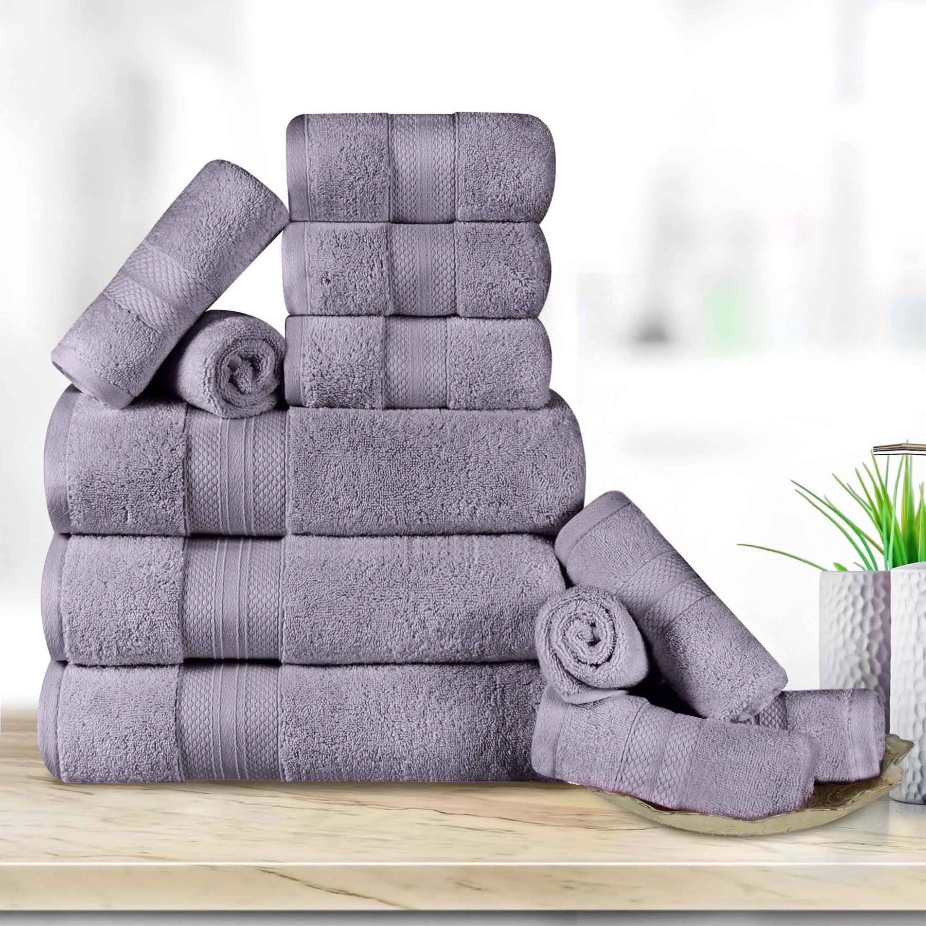 Superior Premium Turkish Cotton Assorted 12-Piece Towel Set