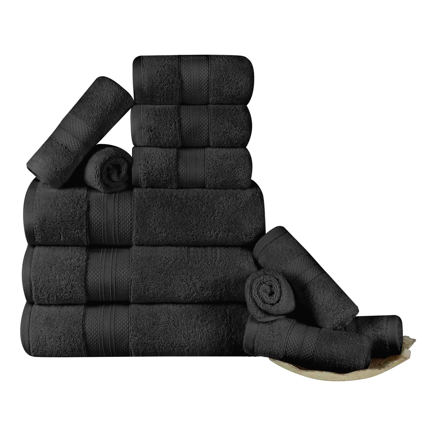 Superior Premium Turkish Cotton Assorted 12-Piece Towel Set