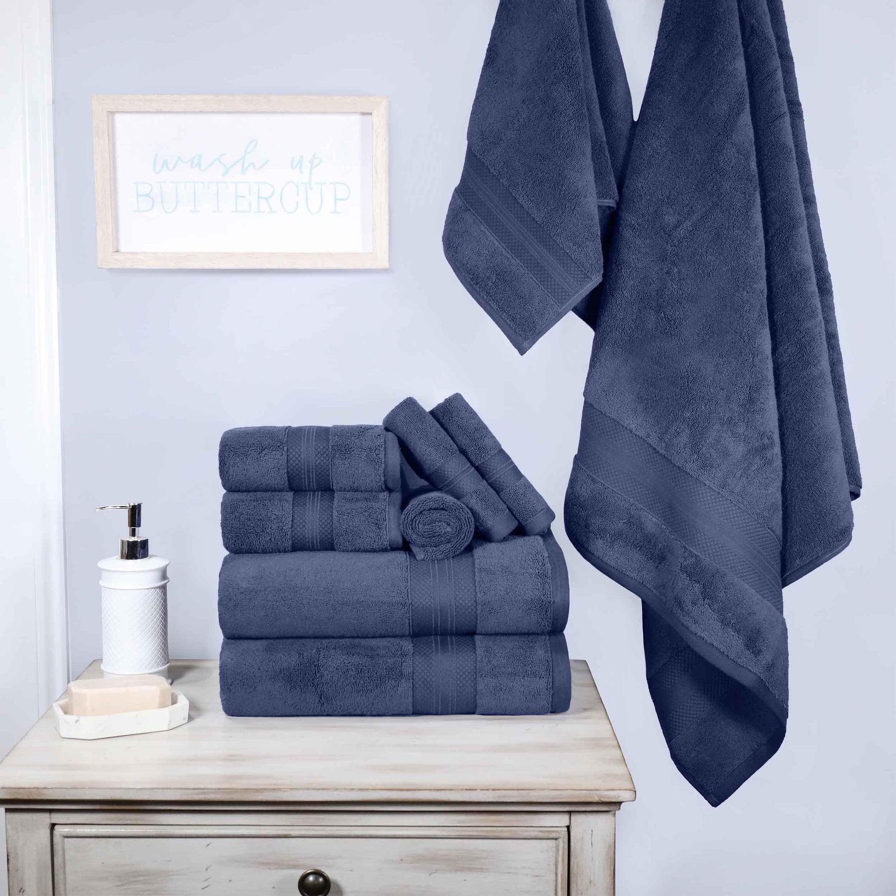Superior Premium Turkish Cotton Assorted 9-Piece Towel Set