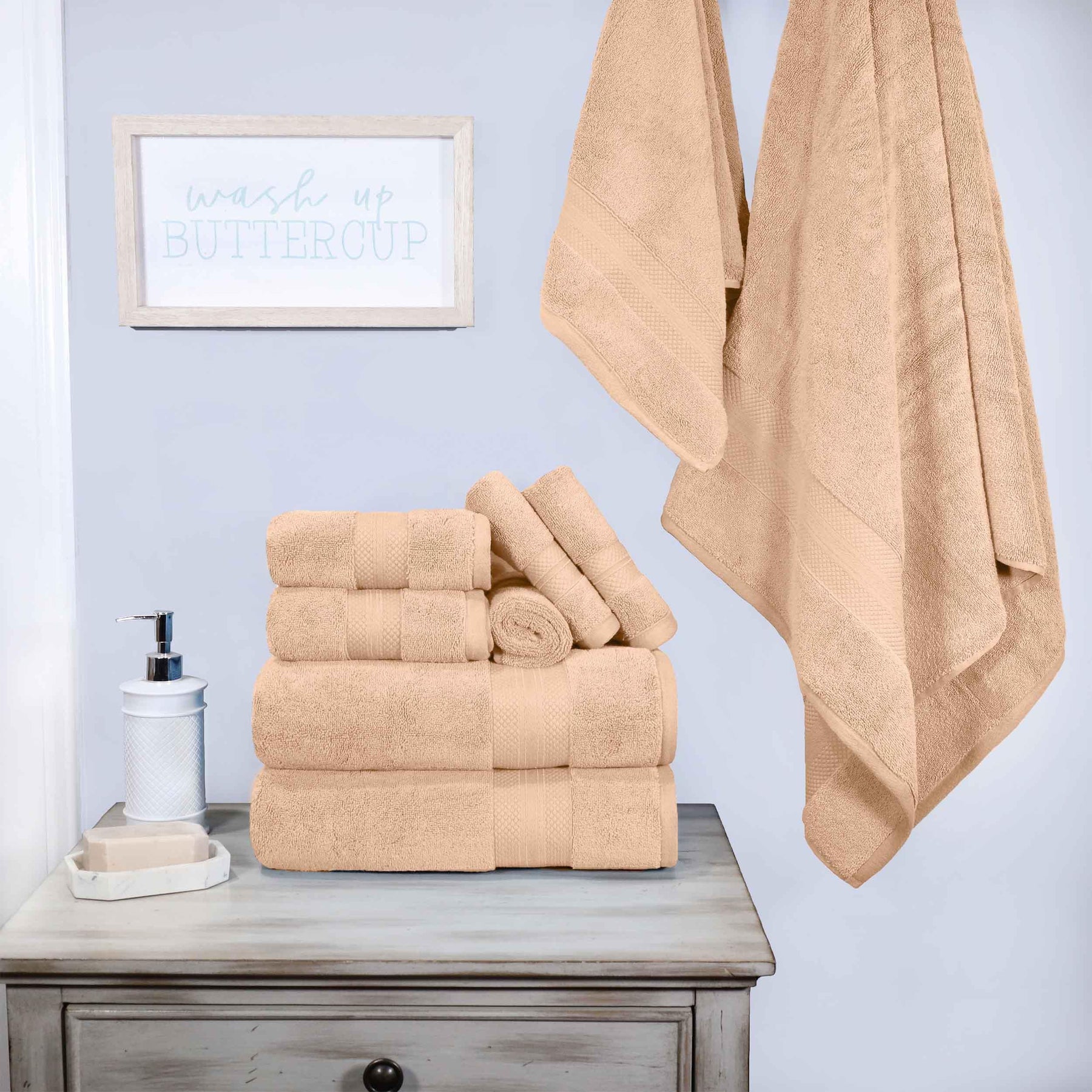 Superior Premium Turkish Cotton Assorted 9-Piece Towel Set
