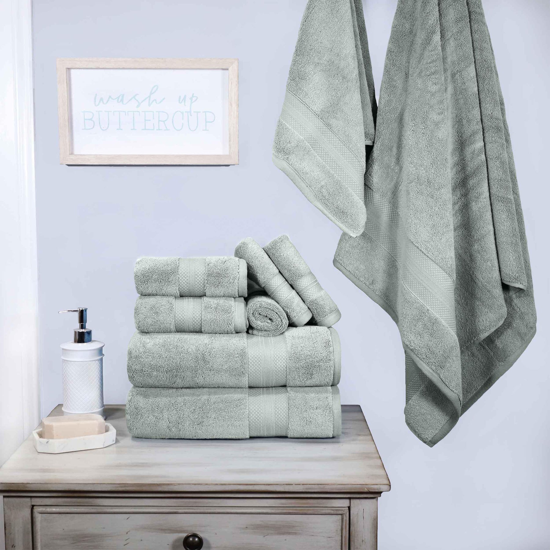 Superior Premium Turkish Cotton Assorted 9-Piece Towel Set