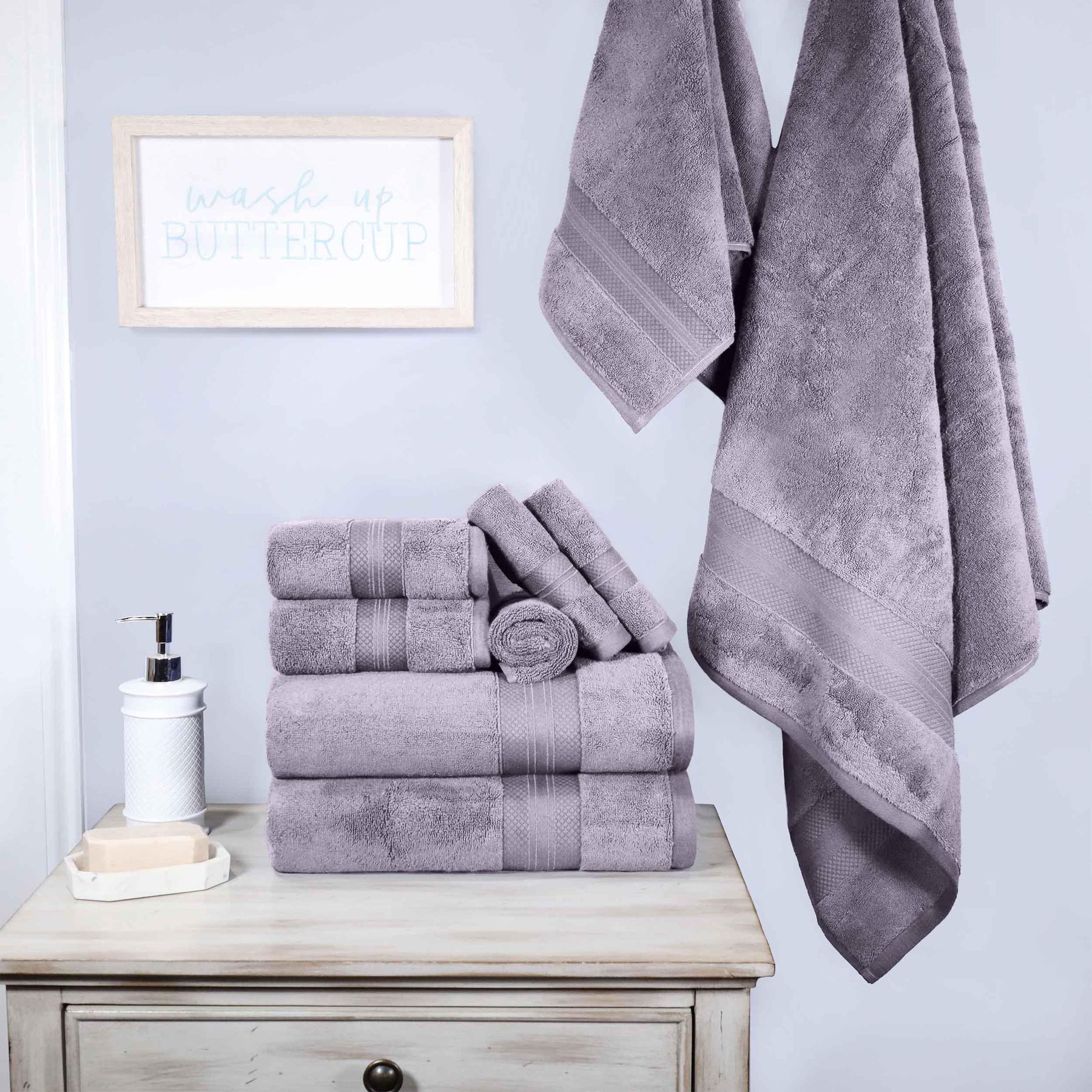 Superior Premium Turkish Cotton Assorted 9-Piece Towel Set