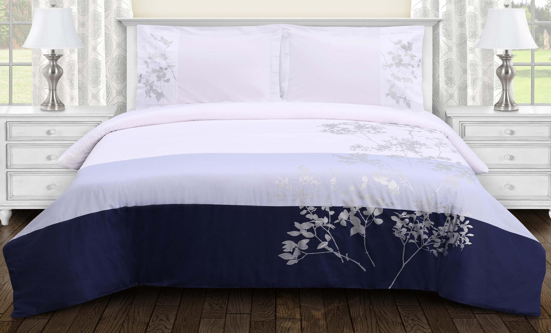 Sydney Floral Damask Cotton Duvet Cover Set