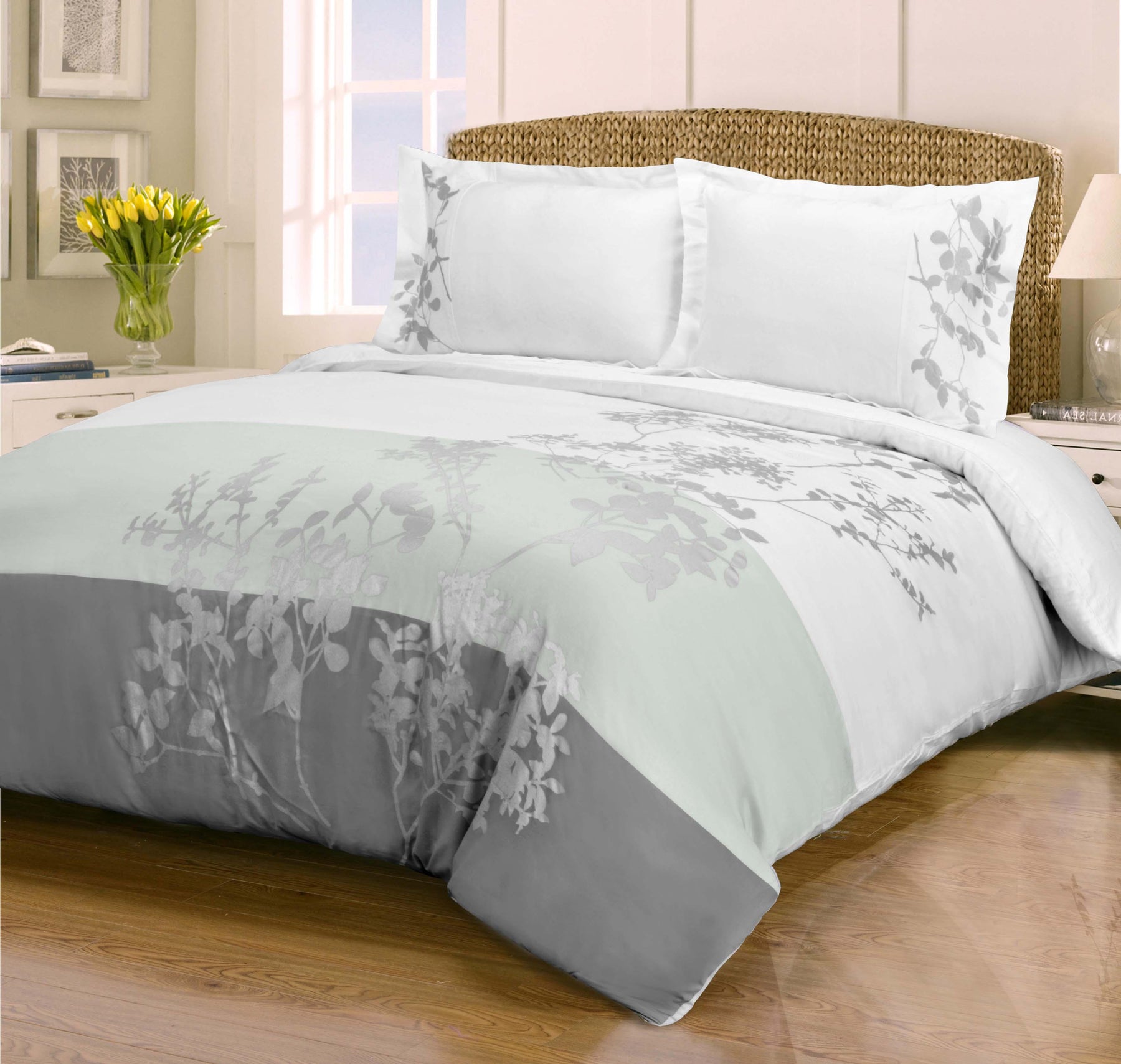 Sydney Floral Damask Cotton Duvet Cover Set