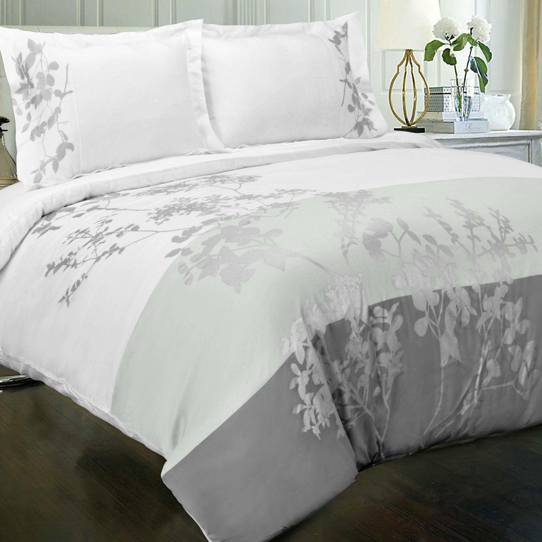 Sydney Floral Damask Cotton Duvet Cover Set