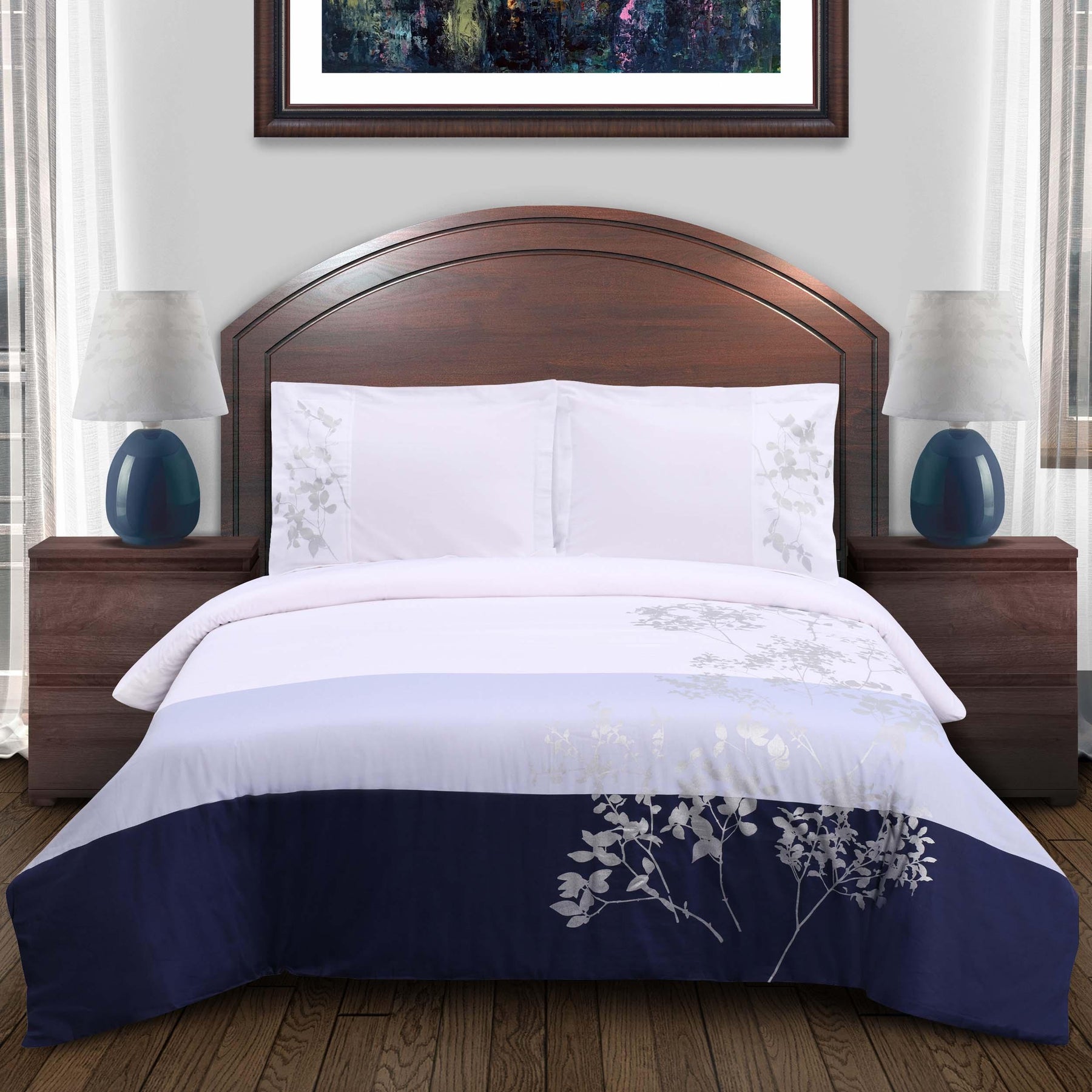 Sydney Floral Damask Cotton Duvet Cover Set