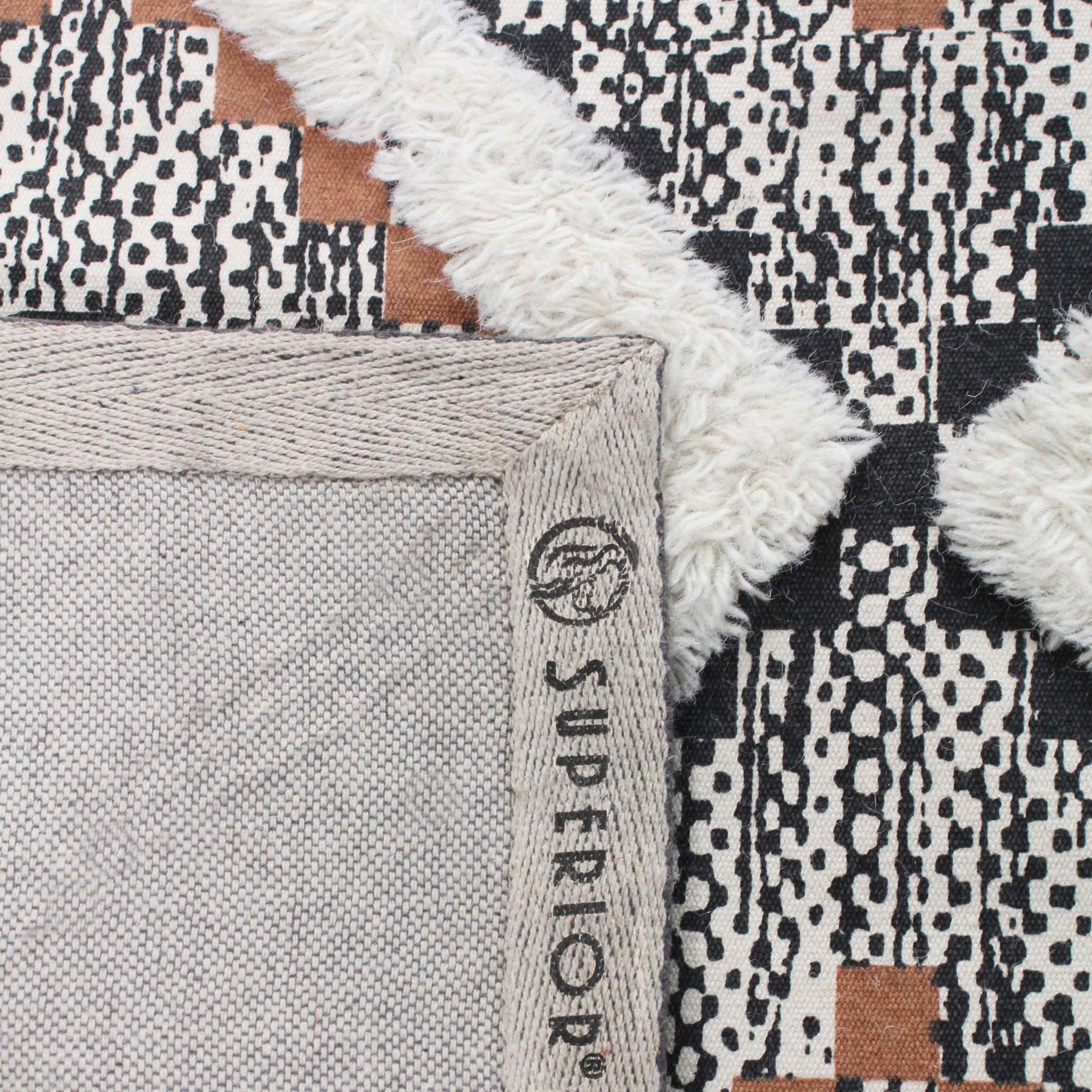Taluah Cotton Wool Blend Geometric Indoor Area Rug Or Door Mat