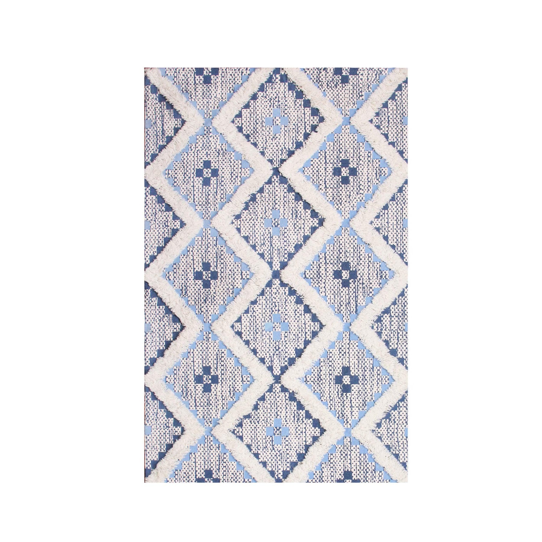 Taluah Cotton Wool Blend Geometric Indoor Area Rug Or Door Mat