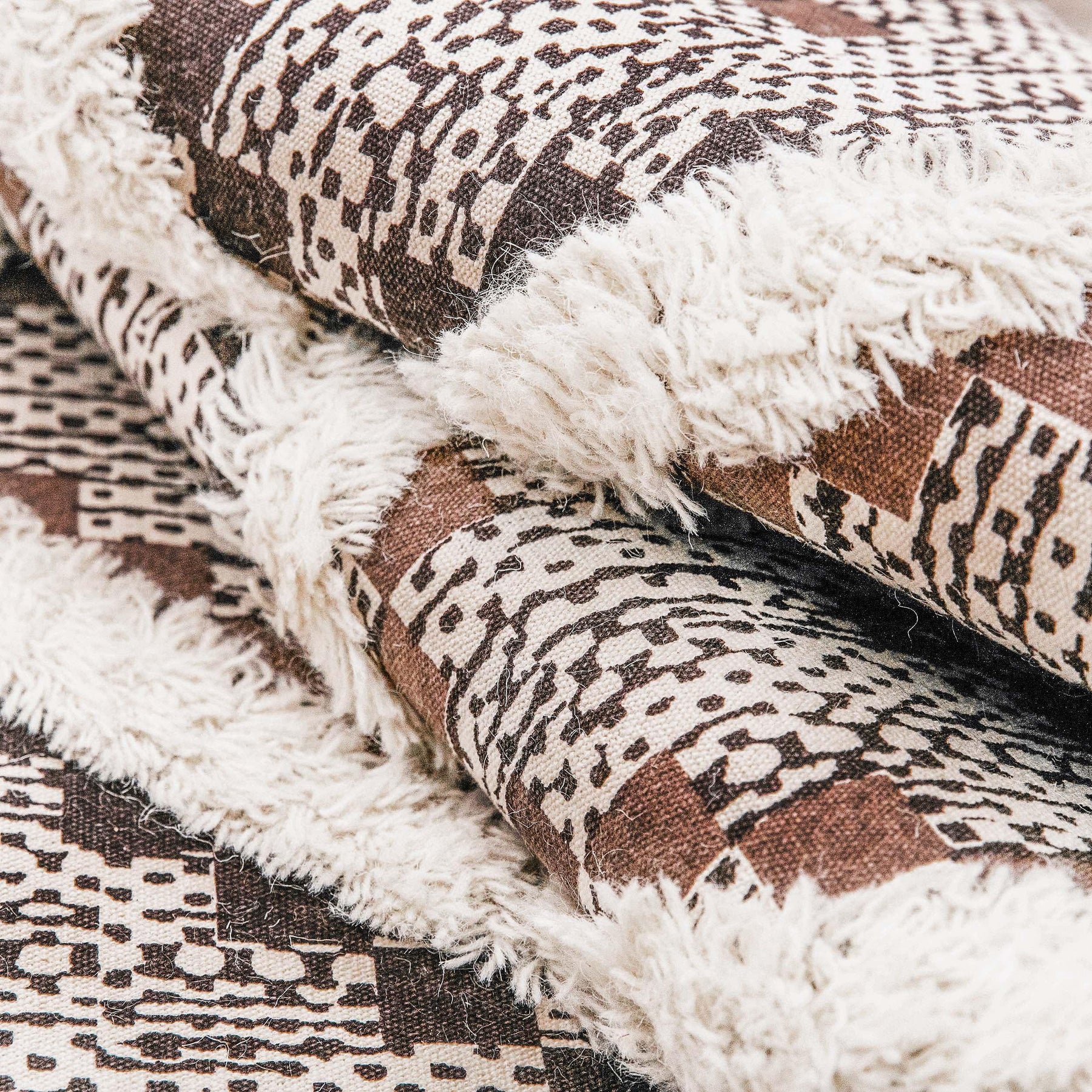 Taluah Cotton Wool Blend Geometric Indoor Area Rug Or Door Mat