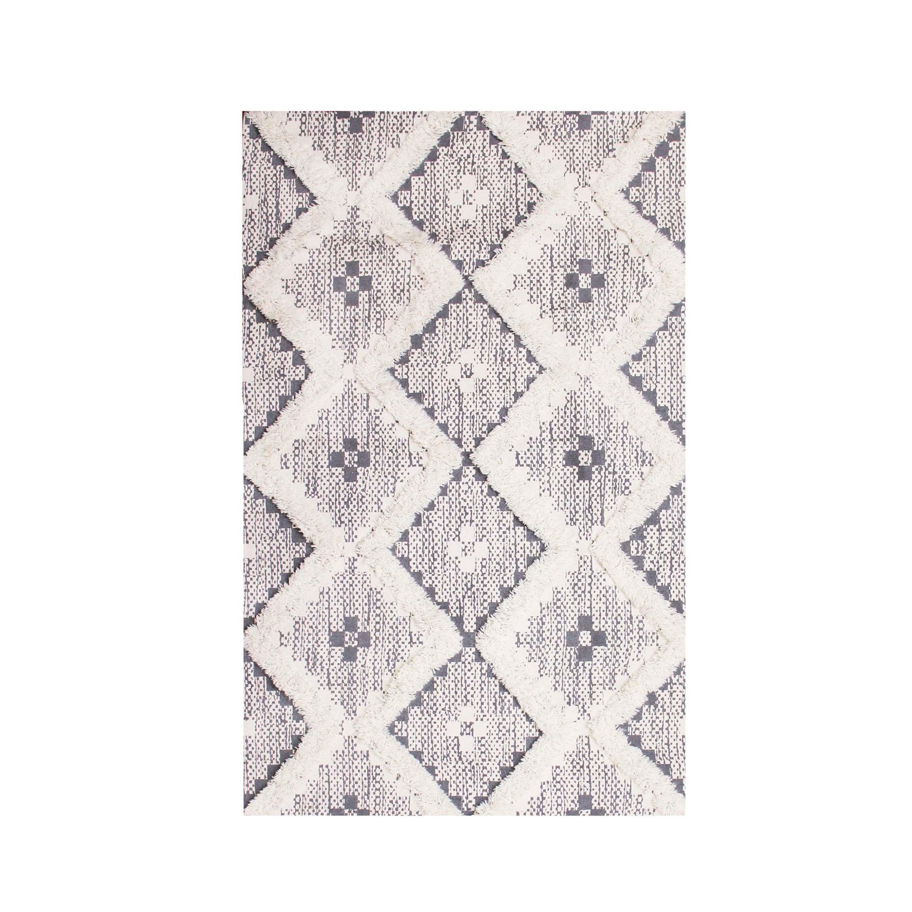 Taluah Cotton Wool Blend Geometric Indoor Area Rug Or Door Mat
