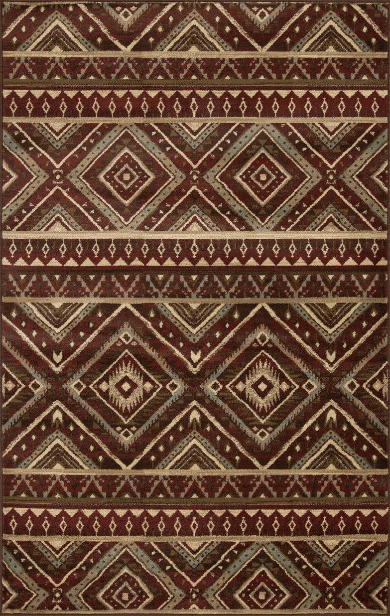 Tampa Southwestern Rustic Medallion Indoor Area Rug or Runner Rug