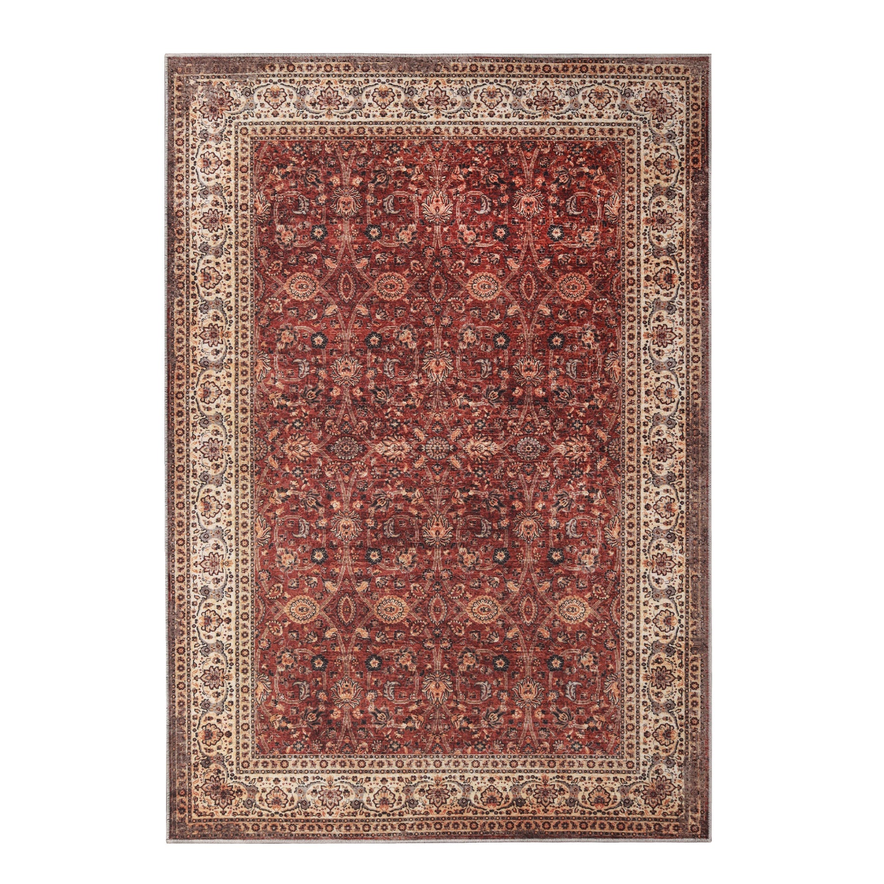 Toucan Geometric Medallion Non-Slip Washable Indoor Area Rug