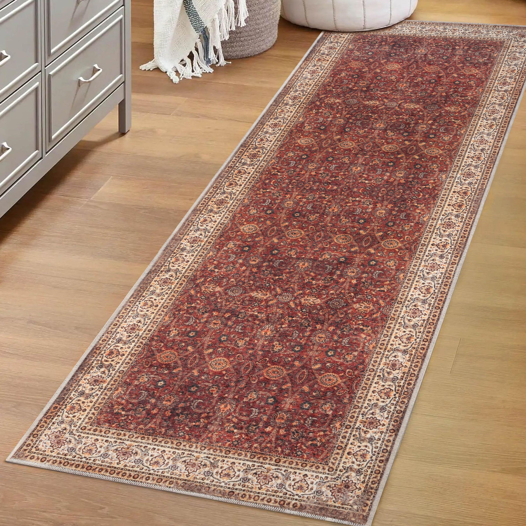 Toucan Geometric Medallion Non-Slip Washable Indoor Area Rug