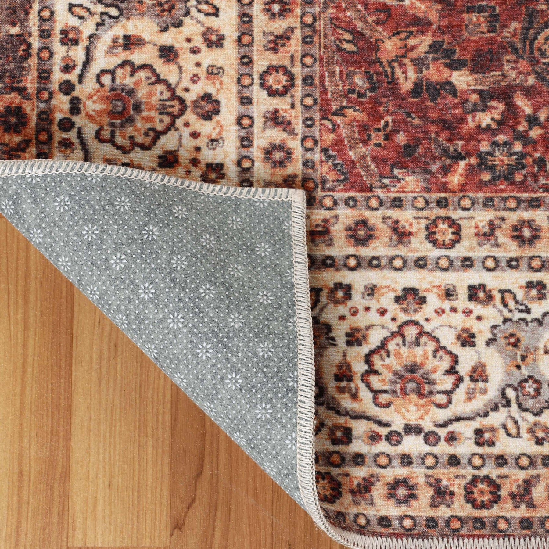 Toucan Geometric Medallion Non-Slip Washable Indoor Area Rug