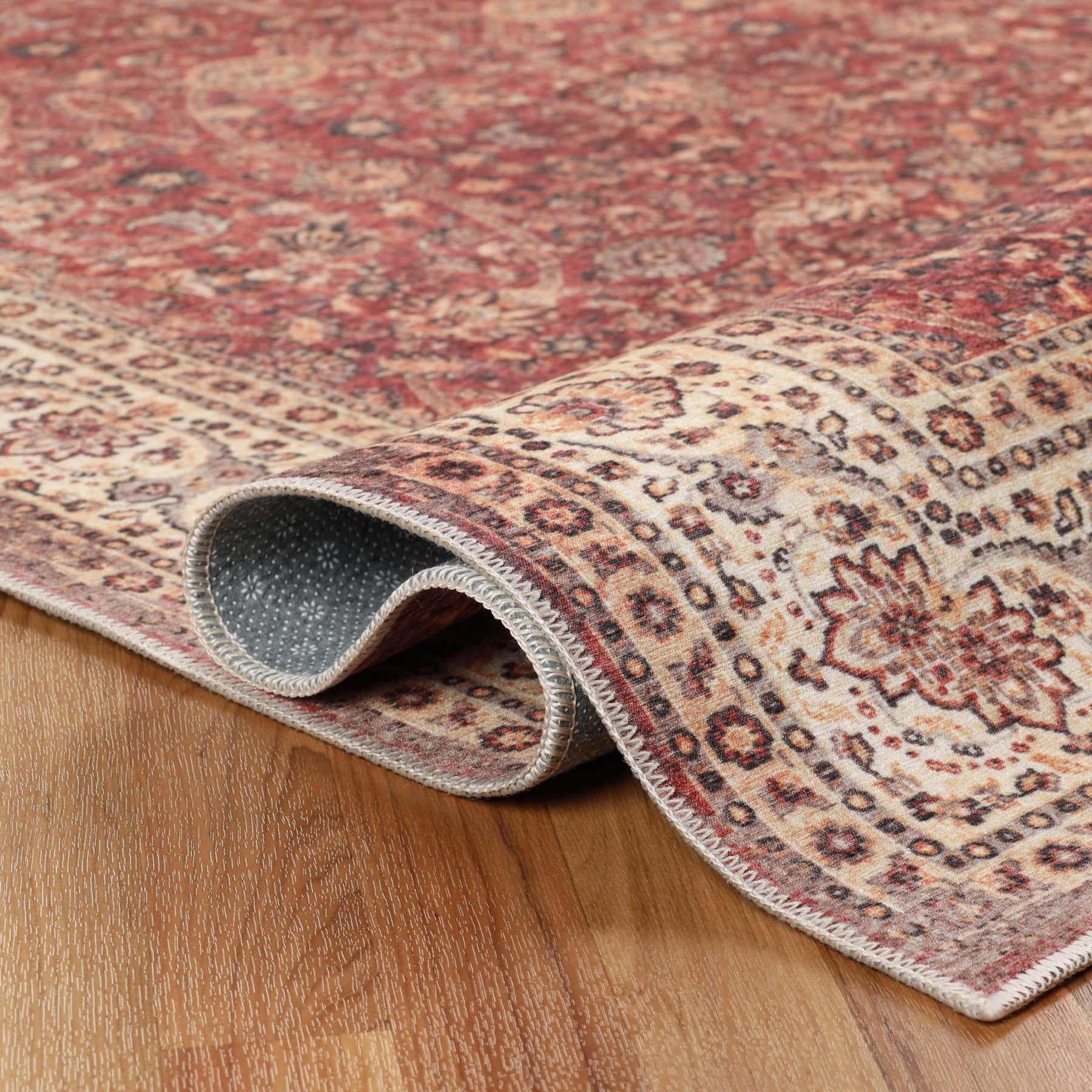 Toucan Geometric Medallion Non-Slip Washable Indoor Area Rug