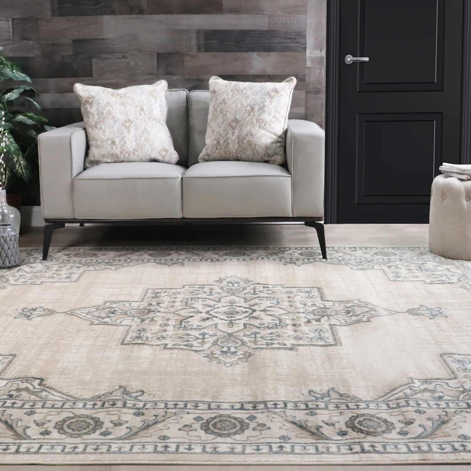 Traditional Geometric Floral Medallion Indoor Area Rug