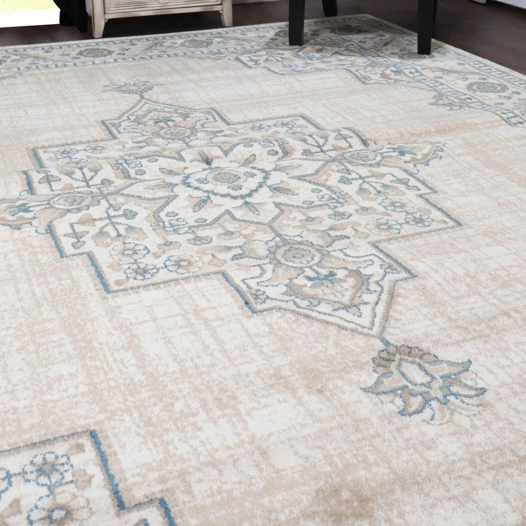 Traditional Geometric Floral Medallion Indoor Area Rug