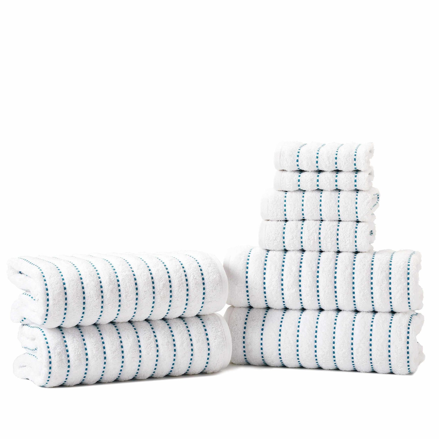 Traditional Organic Wave 650 GSM 8 Piece Towel Set