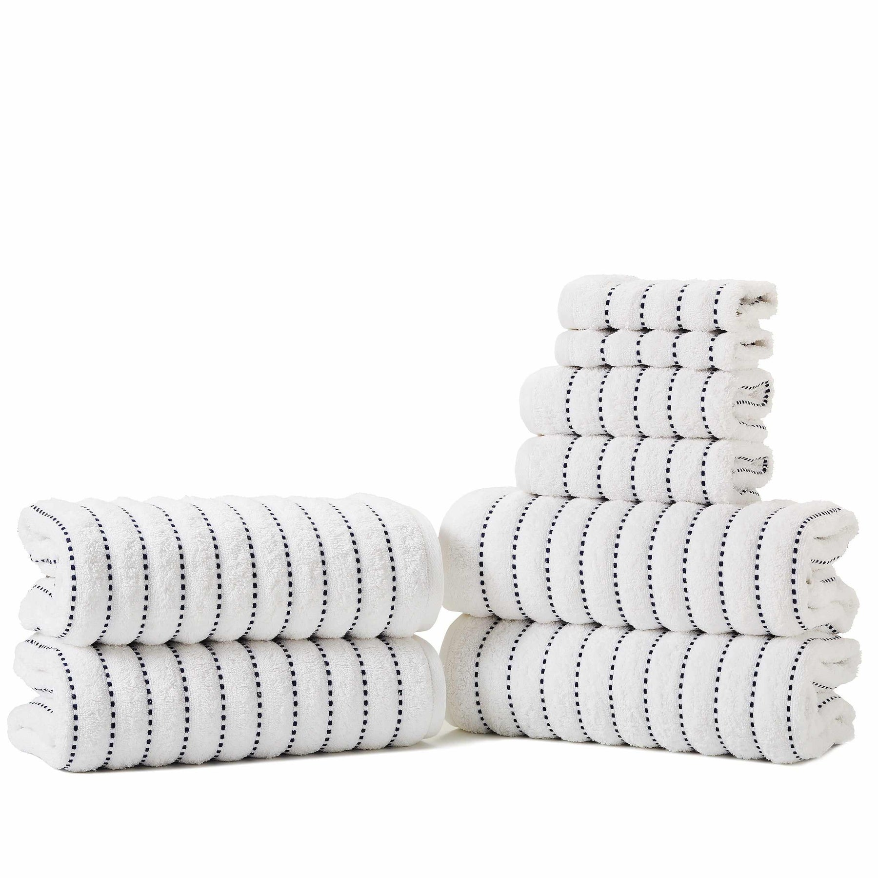 Traditional Organic Wave 650 GSM 8 Piece Towel Set