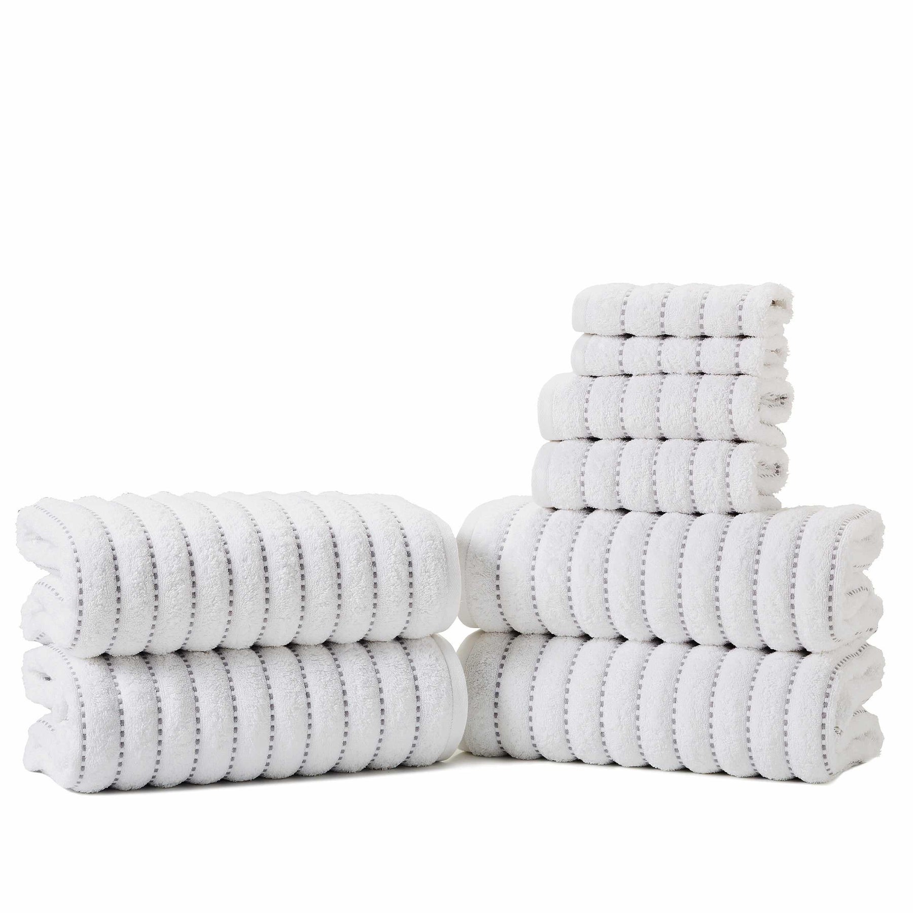 Traditional Organic Wave 650 GSM 8 Piece Towel Set
