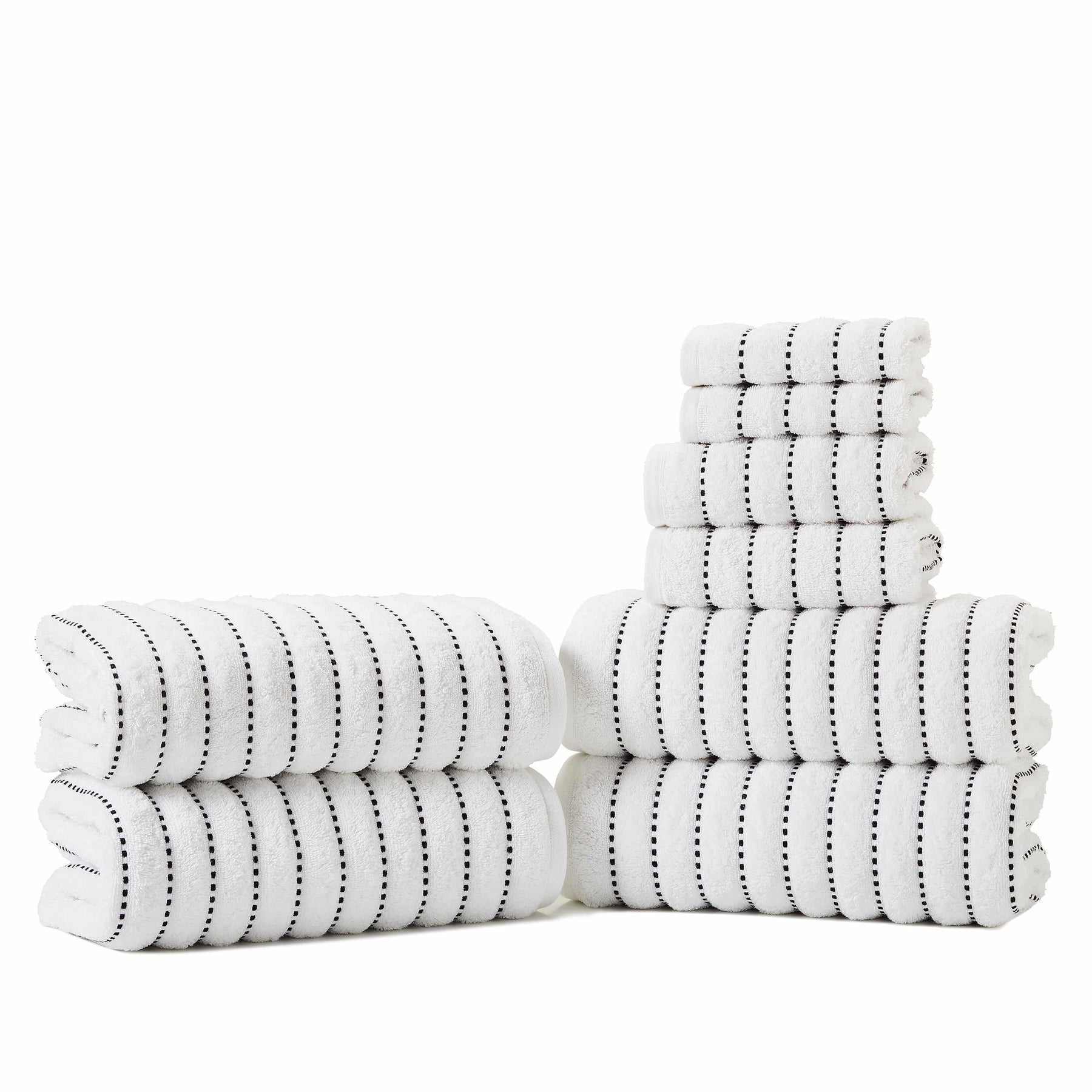 Traditional Organic Wave 650 GSM 8 Piece Towel Set