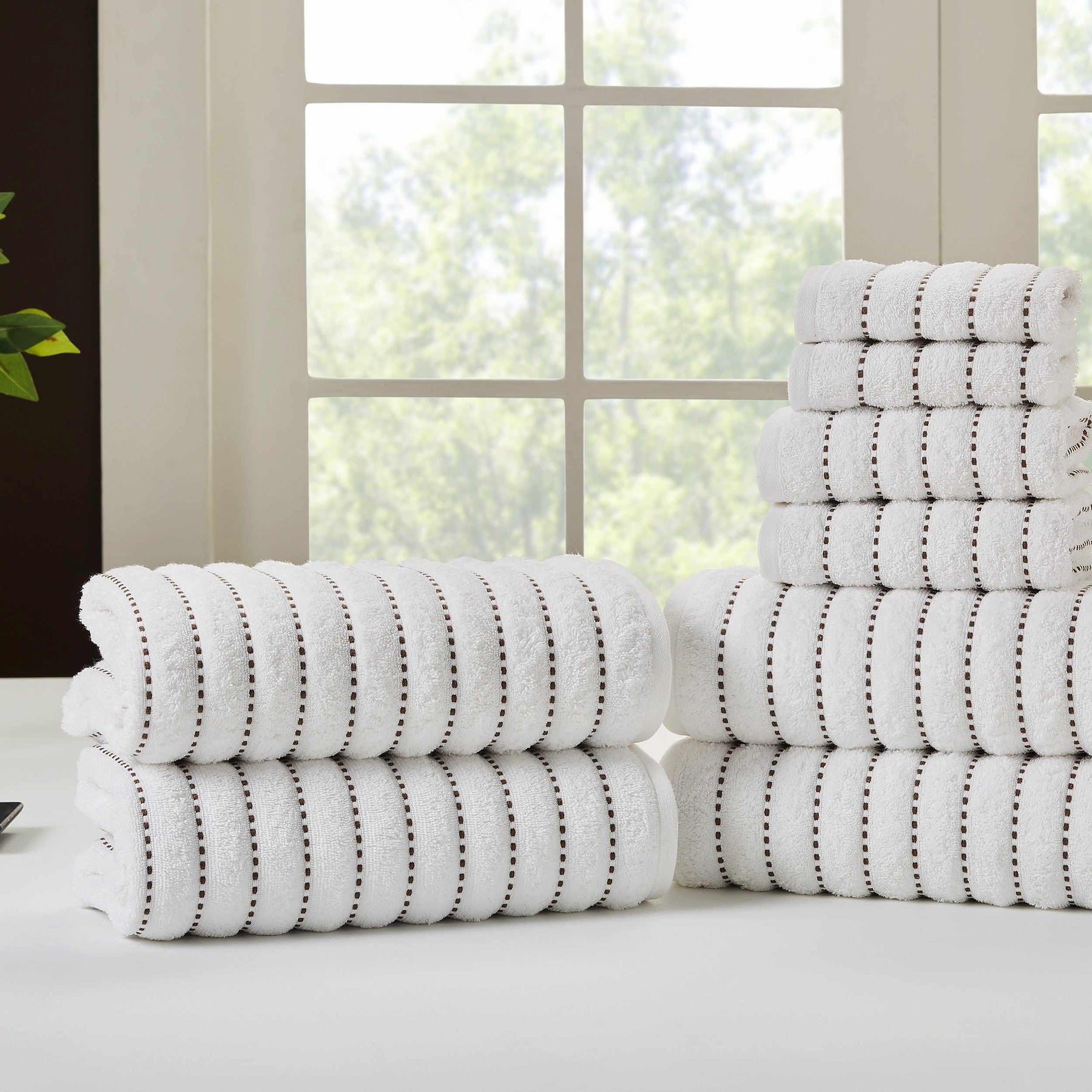 Traditional Organic Wave 650 GSM 8 Piece Towel Set