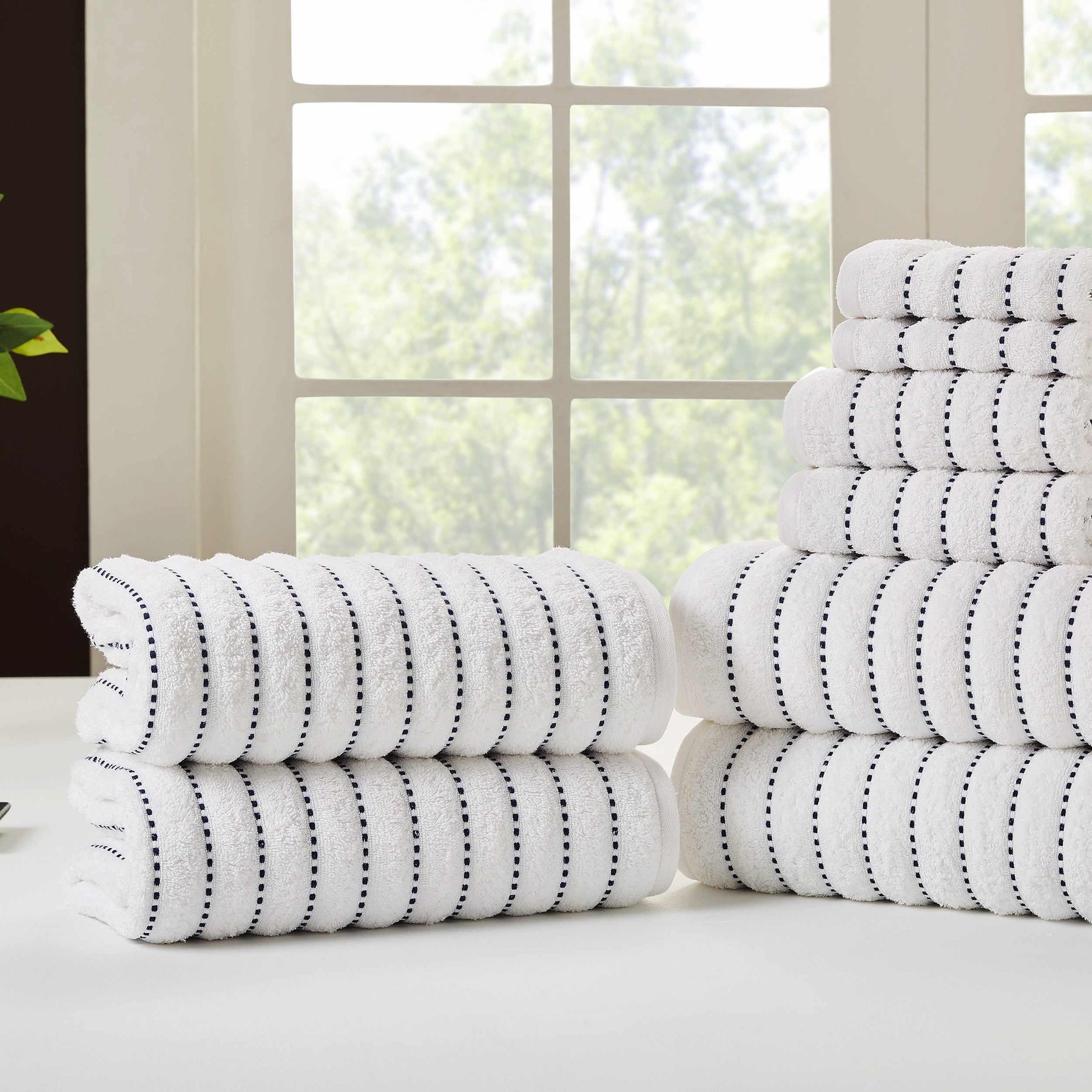 Traditional Organic Wave 650 GSM 8 Piece Towel Set