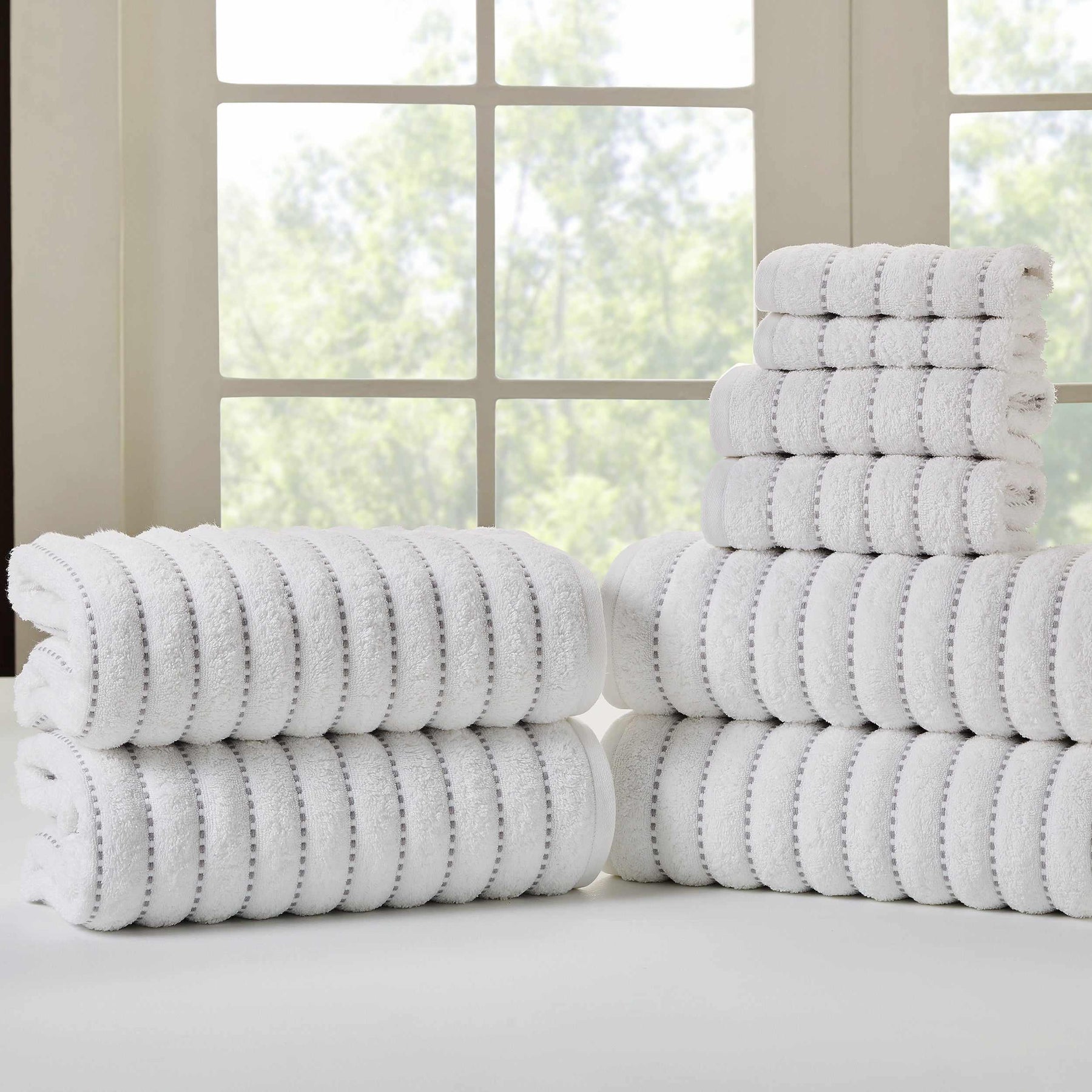 Traditional Organic Wave 650 GSM 8 Piece Towel Set