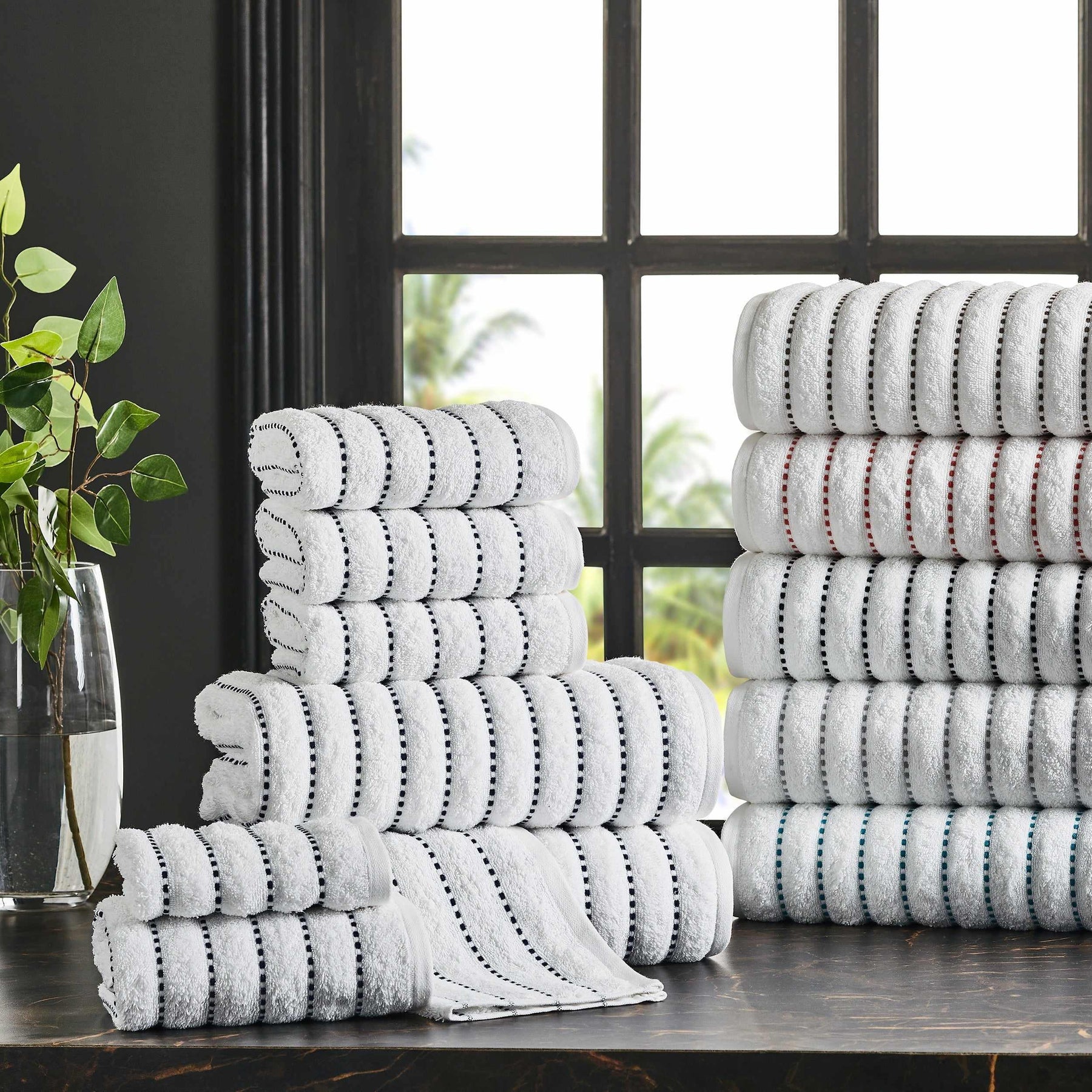 Traditional Organic Wave 650 GSM 8 Piece Towel Set