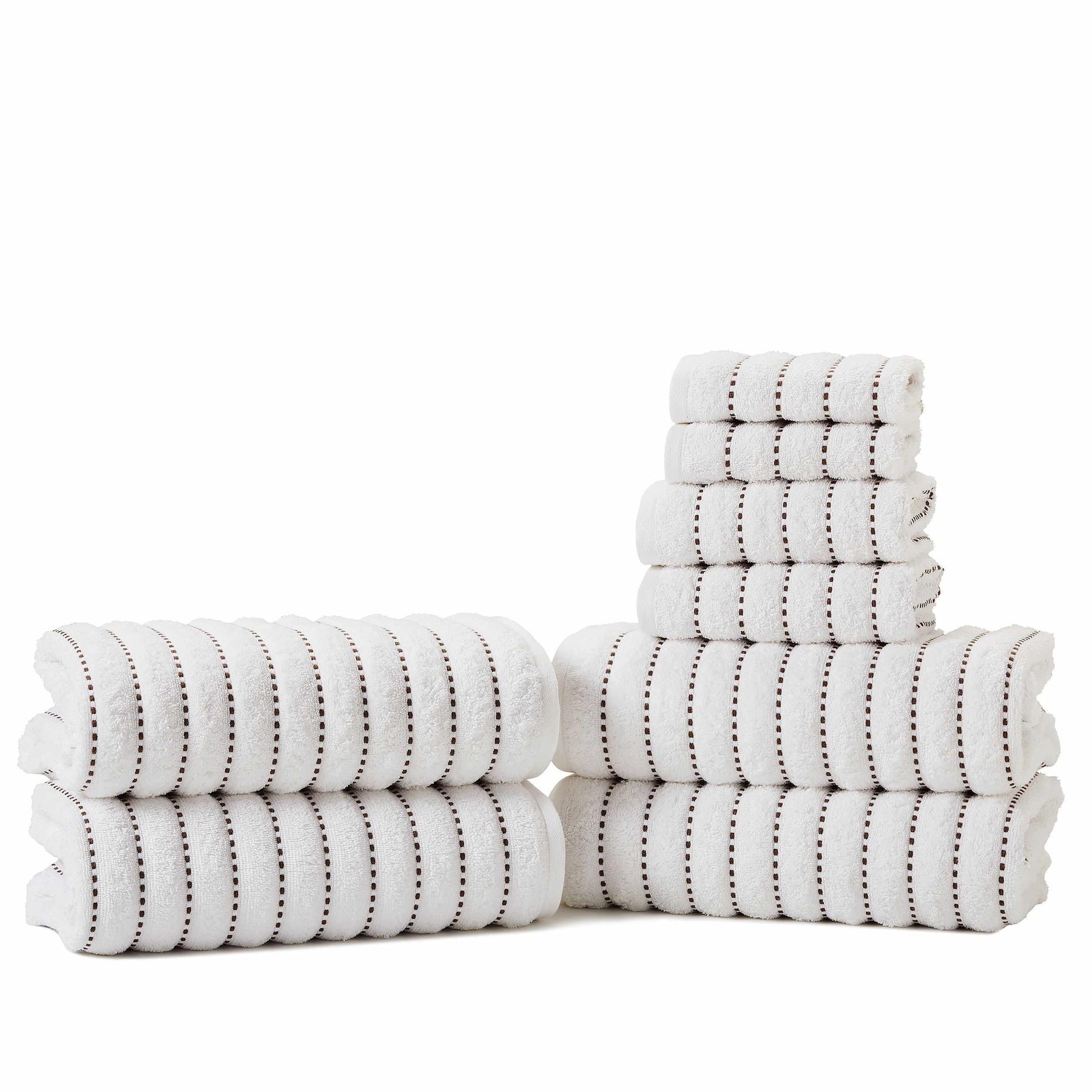 Traditional Organic Wave 650 GSM 8 Piece Towel Set