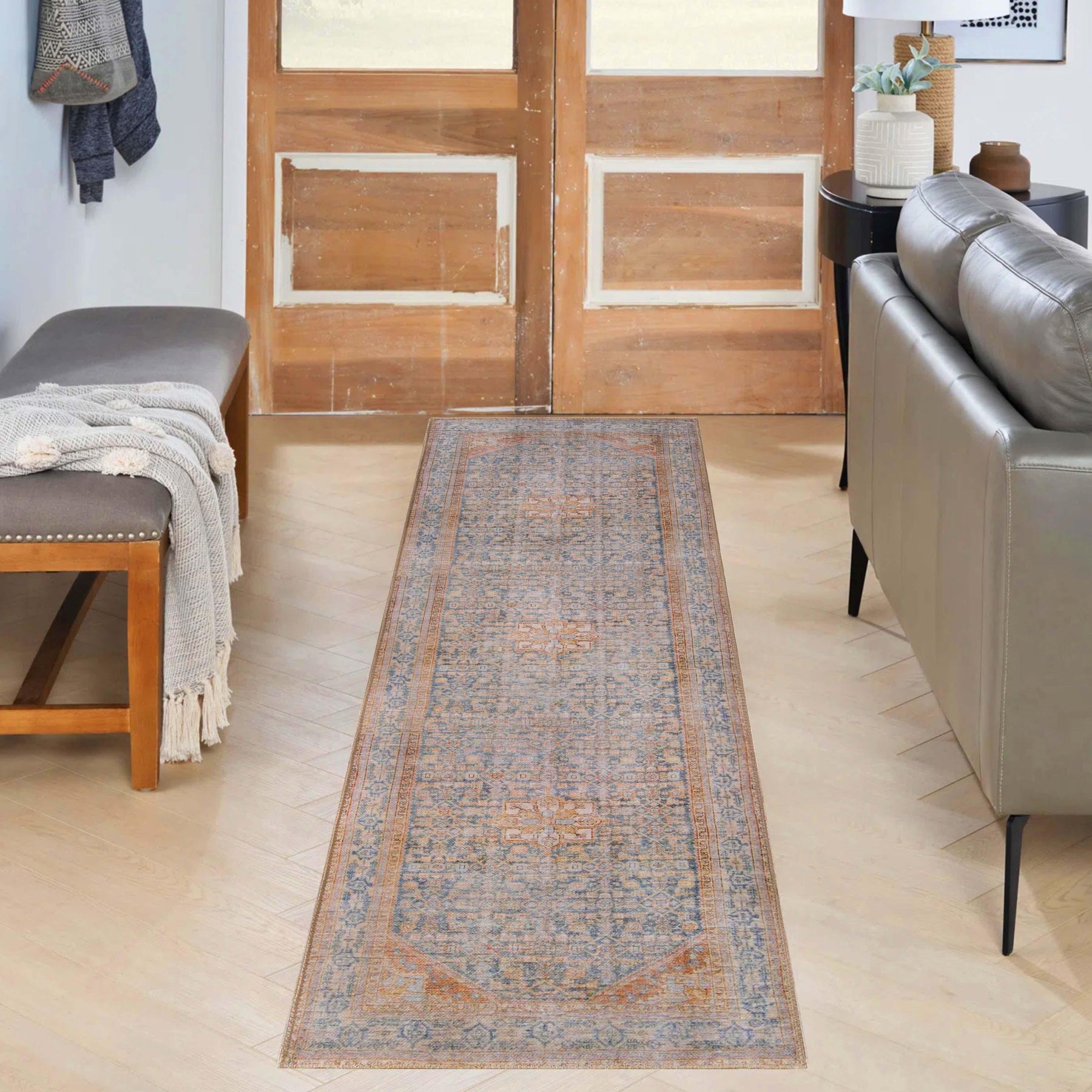 Traditional Oriental Medallion Indoor Area Rug Or Runner Rug