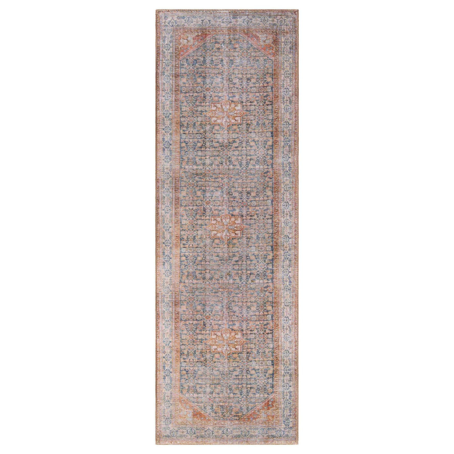 Traditional Oriental Medallion Indoor Area Rug Or Runner Rug
