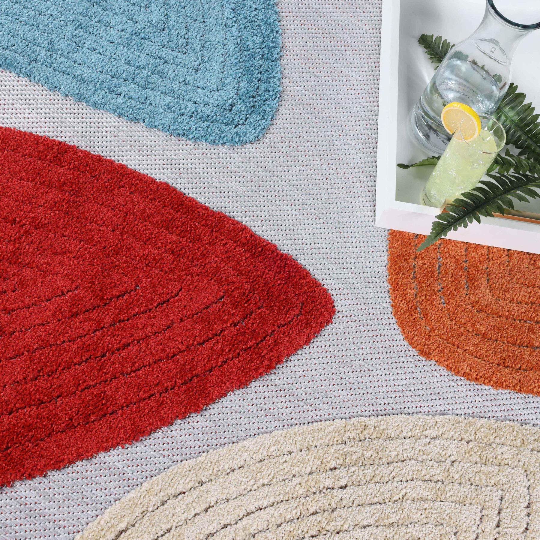 Tulip Modern Geometric Area Rug Indoor Outdoor Rugs