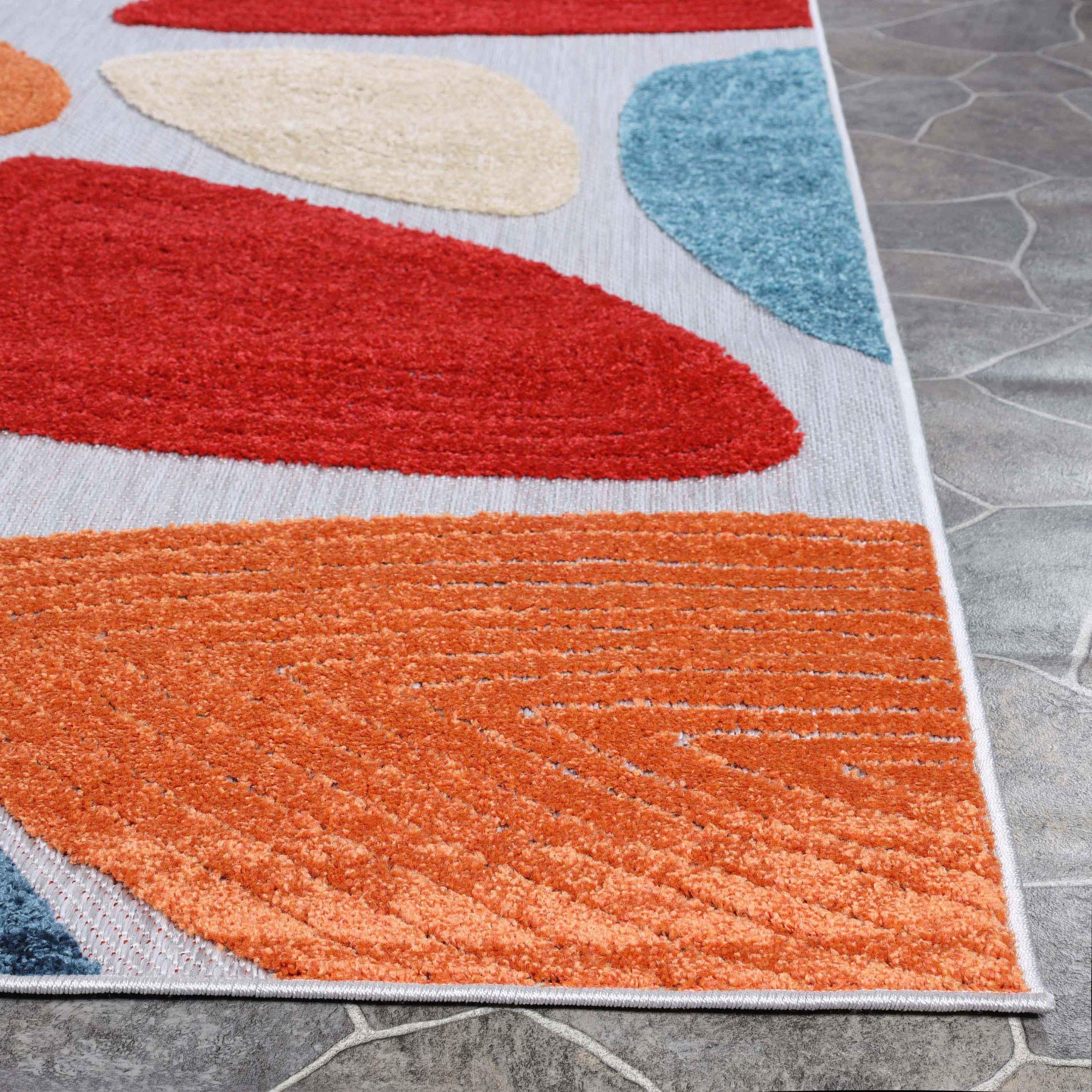 Tulip Modern Geometric Area Rug Indoor Outdoor Rugs