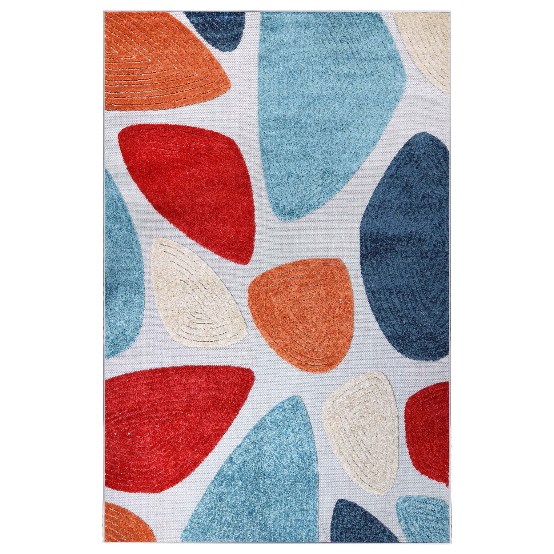 Tulip Modern Geometric Area Rug Indoor Outdoor Rugs